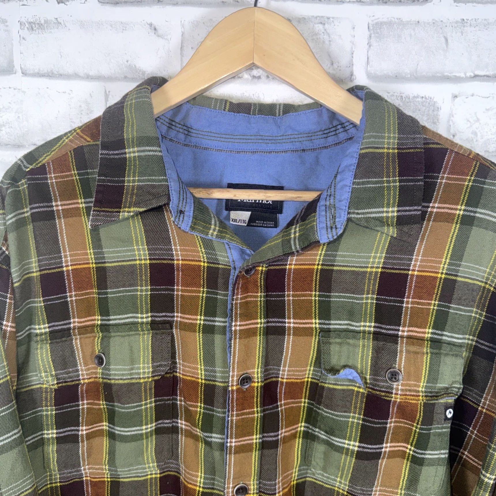 Marmot VINTAGE Marmot Green Plaid Button-Up Flannel Mens XXL Shirt Size US XXL / EU 58 / 5 - 2 Thumbnail
