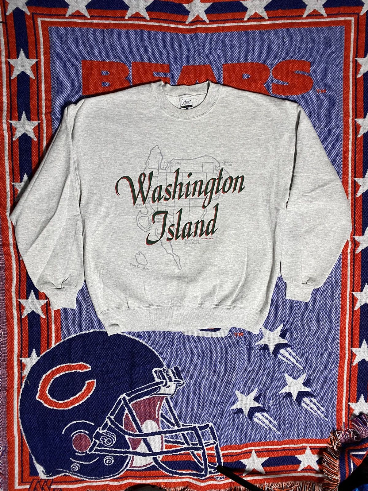 Vintage Vintage 90s Washington Island Sweatshirt Size US XL / EU 56 / 4 - 1 Thumbnail
