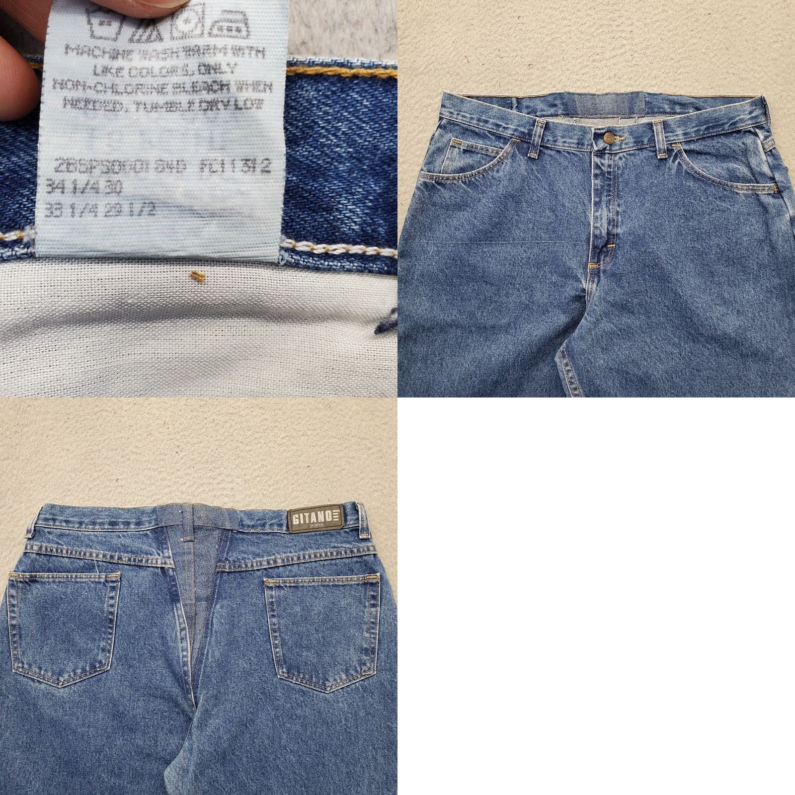 Vintage Gitano Mom Jeans Womens 16P Blue Denim Low Waist Relaxed Fit Streetwear GM601DS Jeans Womens 16P Blue 29" Inseam 5-Pocket Design Mens? Size 38" / US 16 / IT 52 - 8 Thumbnail