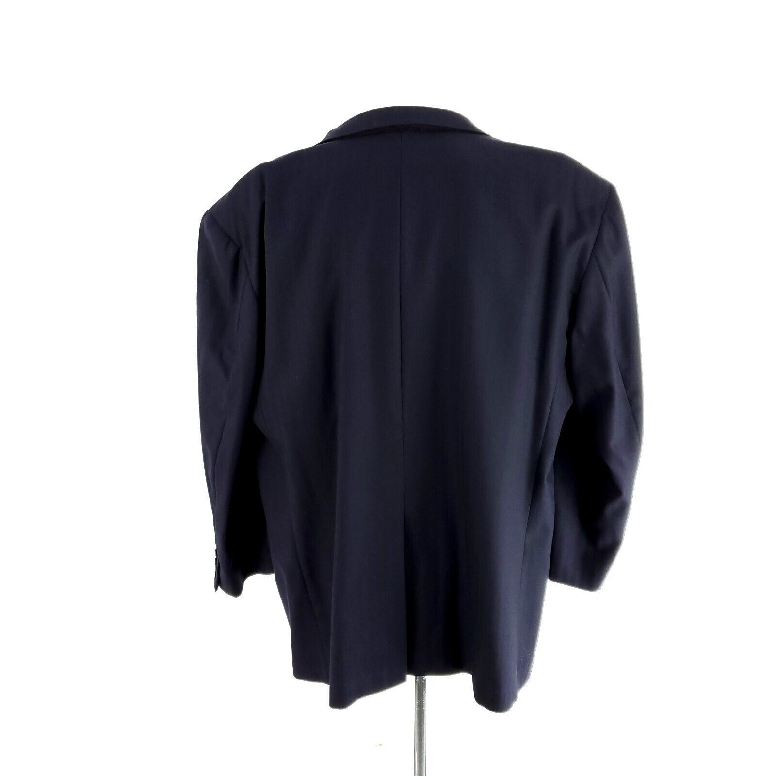 Hickey Freeman Hickey Freeman Bespoke Wool 2 Button Blazer 46R Blue Herring Size 46R - 5 Thumbnail