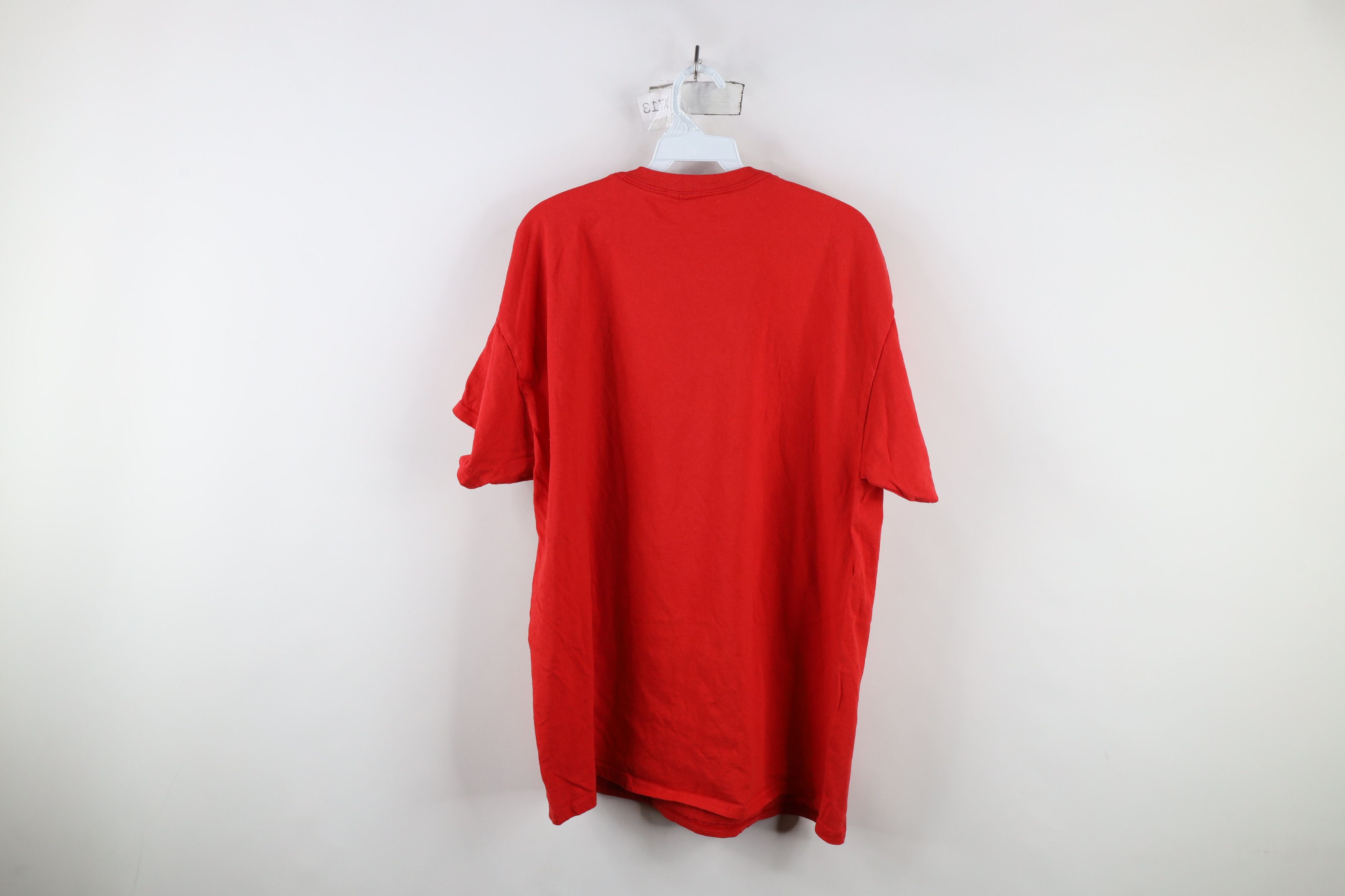 Vintage Vintage 90s Pornstar Skateboarding Spell Out T-Shirt Red Size US L / EU 52-54 / 3 - 6 Thumbnail