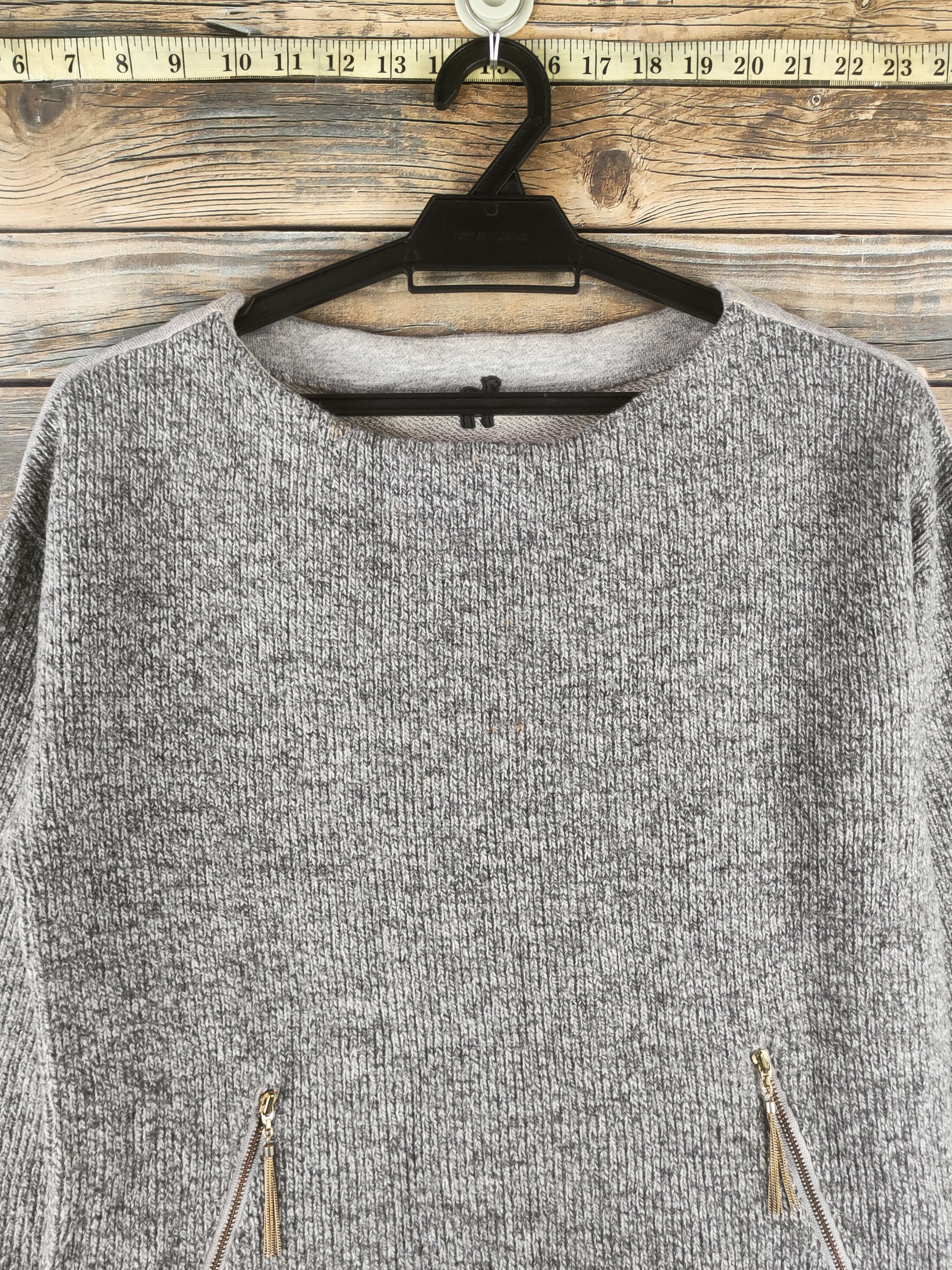 Japanese Brand DL Malla Gray Knitwear Sweatshirts #46-470 Size S / US 4 / IT 40 - 2 Thumbnail