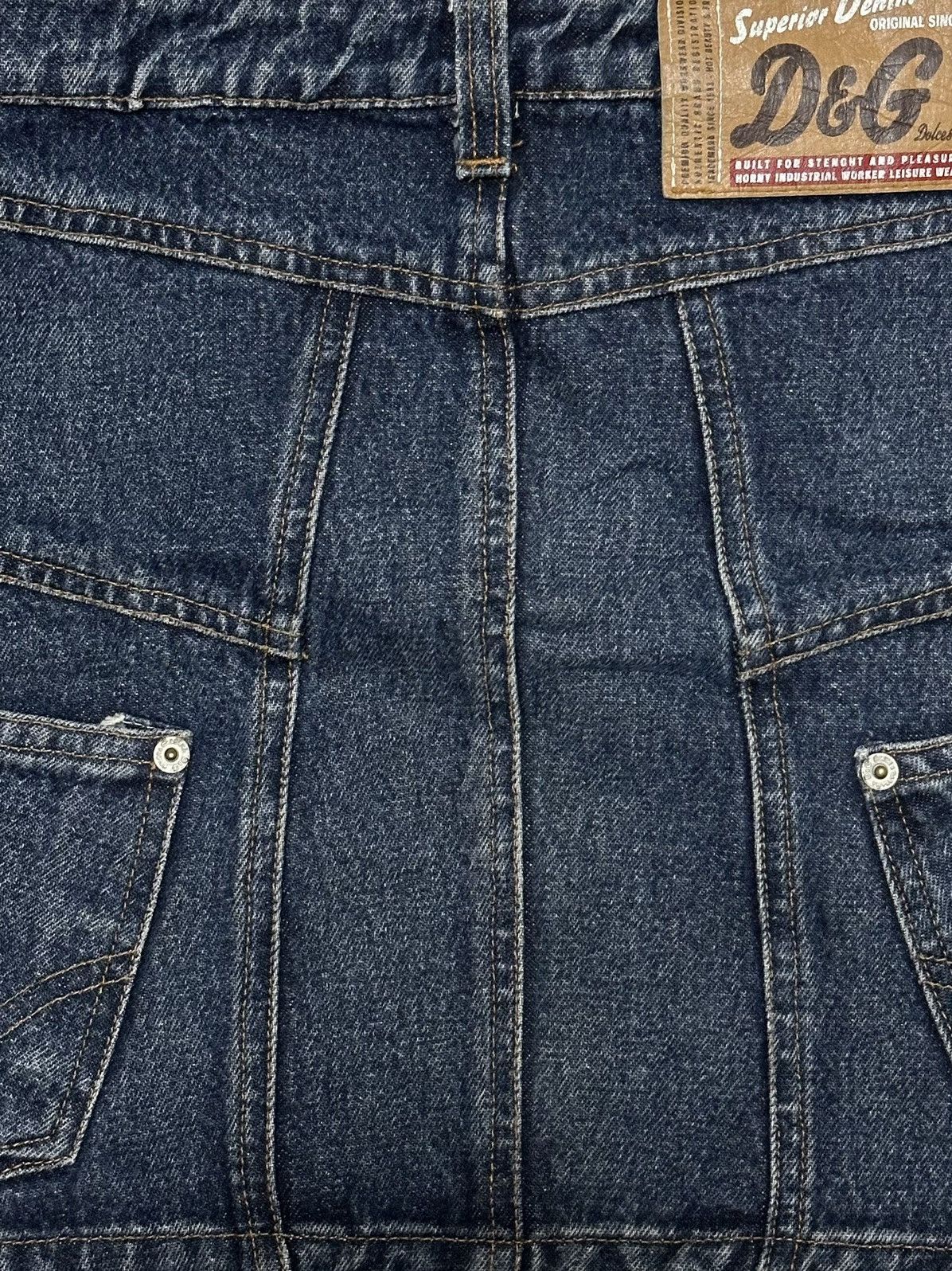 Dolce & Gabbana D&G Spring Summer 2004 Patchwork Denim Mini Skirt Size 27" / US 4 / IT 40 - 5 Thumbnail