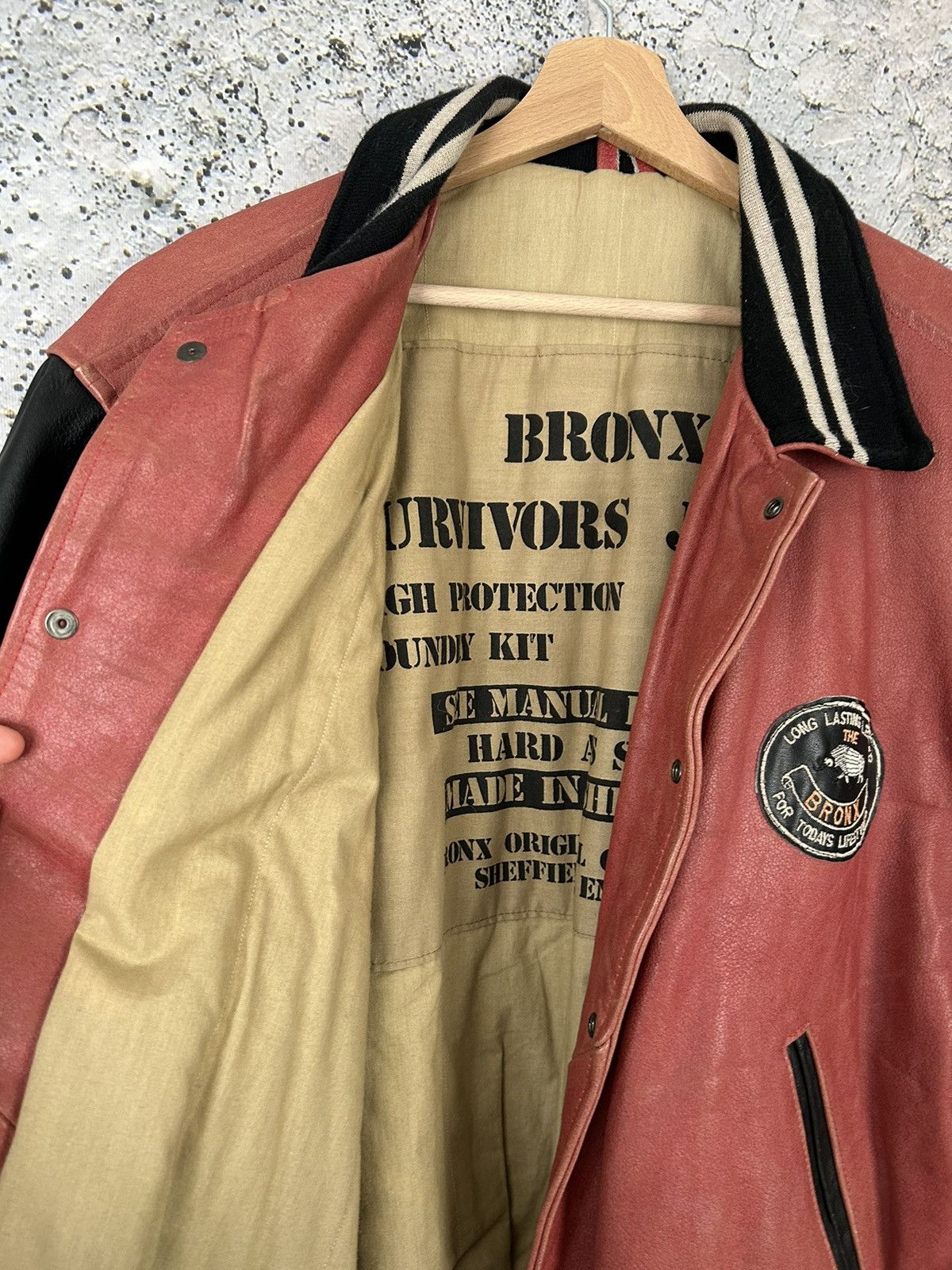 Genuine Leather Vintage Bronx Bomber Genuine Leather Jacket 90s Hype Rare Size US L / EU 52-54 / 3 - 6 Thumbnail