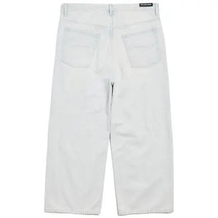Balenciaga o1w1db10226 Oversized Baggy Pants in White Size US 26 / EU 42 - 2 Thumbnail