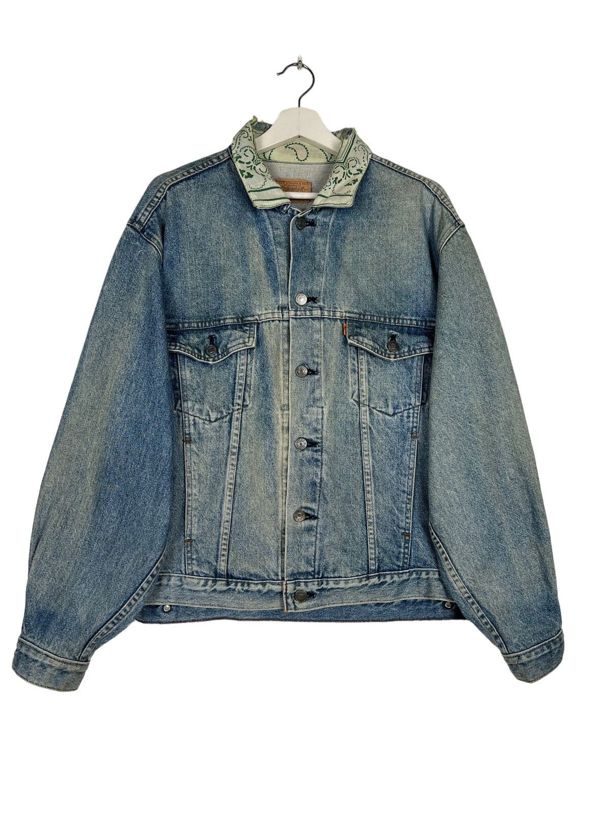 Levi's × Levi's Vintage Clothing 🔥 VINTAGE LEVIS PAISLEY COLAR DENIM TRUCKER JACKET Size US M / EU 48-50 / 2 - 8 Thumbnail