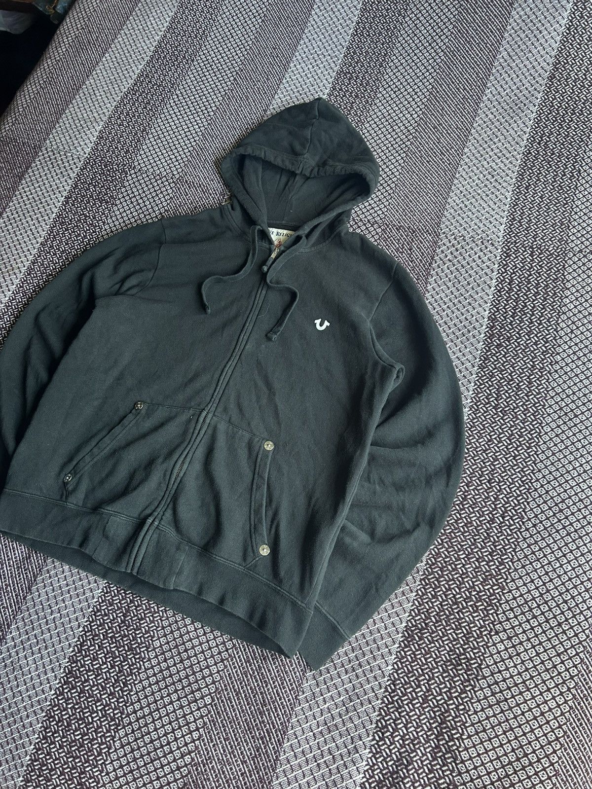 True Religion True Religion Classic Logo Zip Up Hoodie Streetwear Style L Size US L / EU 52-54 / 3 - 6 Thumbnail