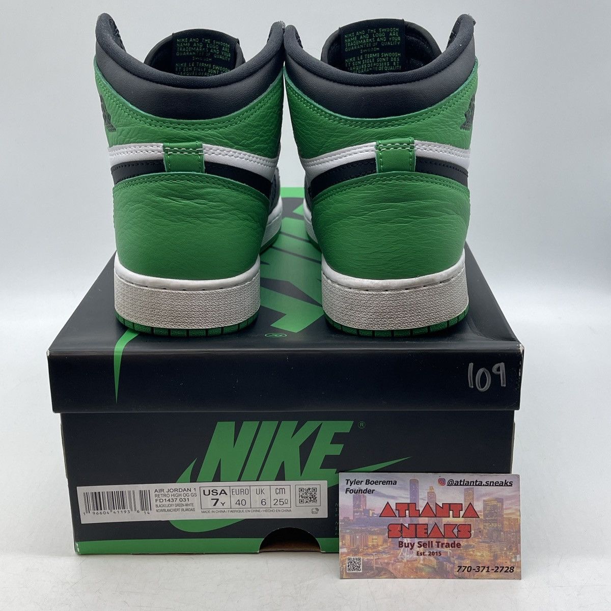 Jordan Brand Air Jordan 1 high lucky green Size US 7 / EU 40 - 3 Thumbnail