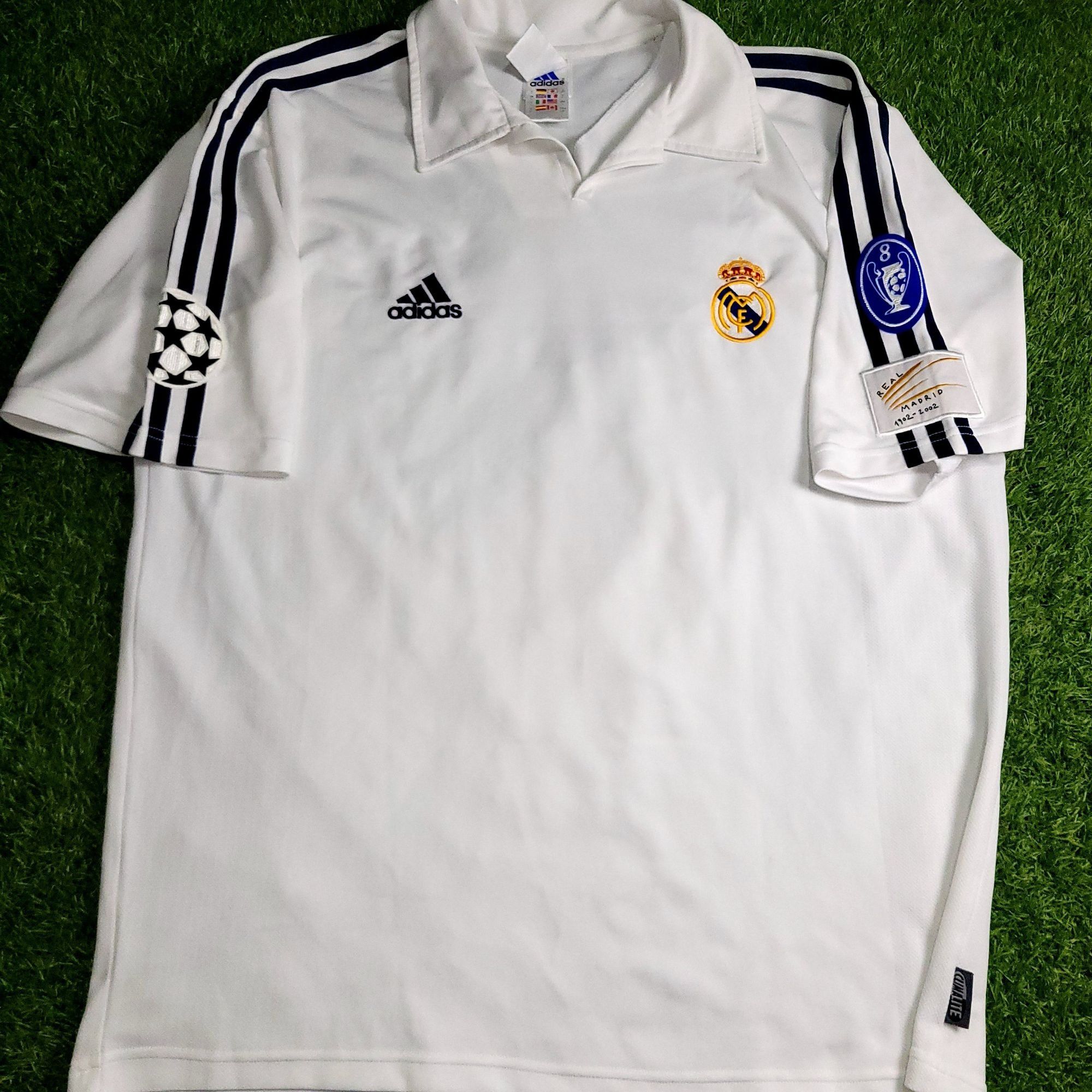 Adidas Zidane Real Madrid Centenary 2001 2002 UEFA Soccer Jersey L Size US L / EU 52-54 / 3 - 2 Thumbnail