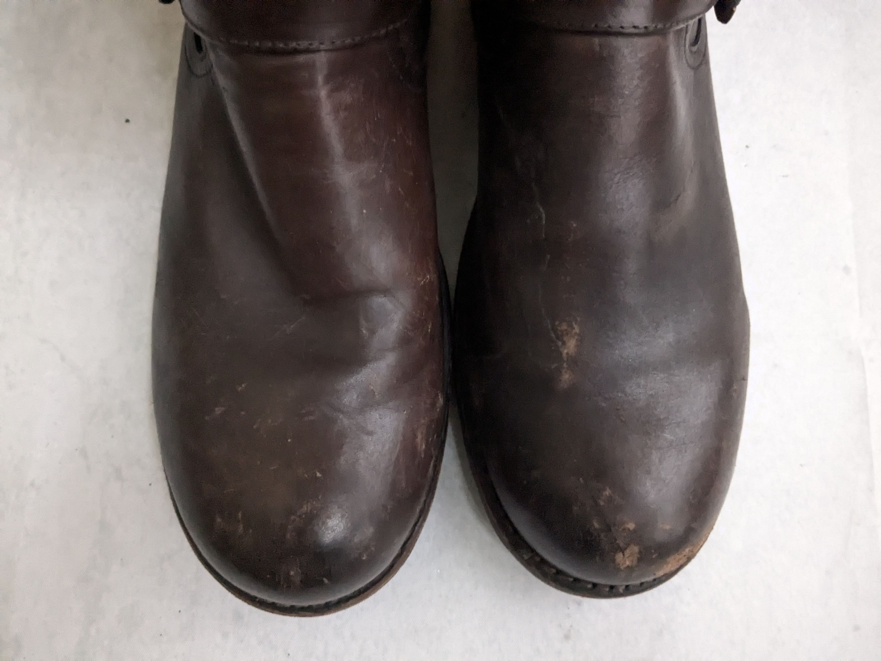 Frye Frye Engineer Boots Brown Leather 12 D Leather Buckle Size US 12 / EU 45 - 3 Thumbnail