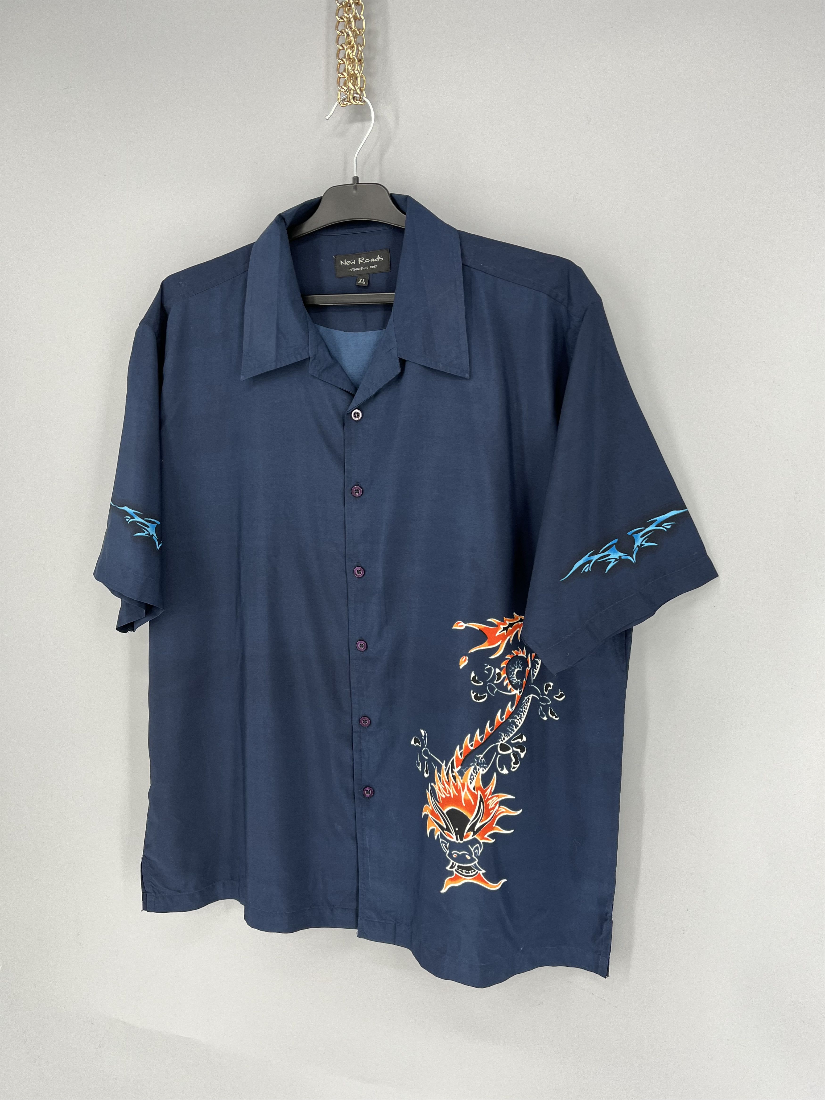 Vintage Vintage 90s Japanese Dragon Crazy Hawaiian Shirt Size US XL / EU 56 / 4 - 3 Thumbnail