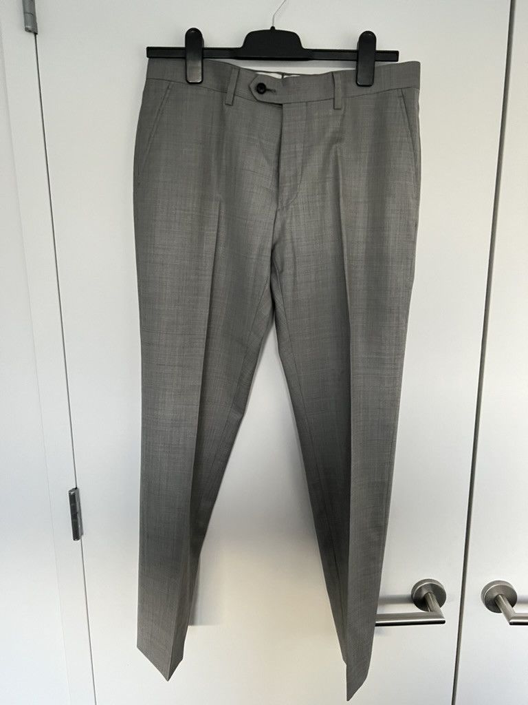 Jomers Grey Sharkskin Vitale Barberis Canonico Dress Pants Size 30 Size 38R - 1 Thumbnail