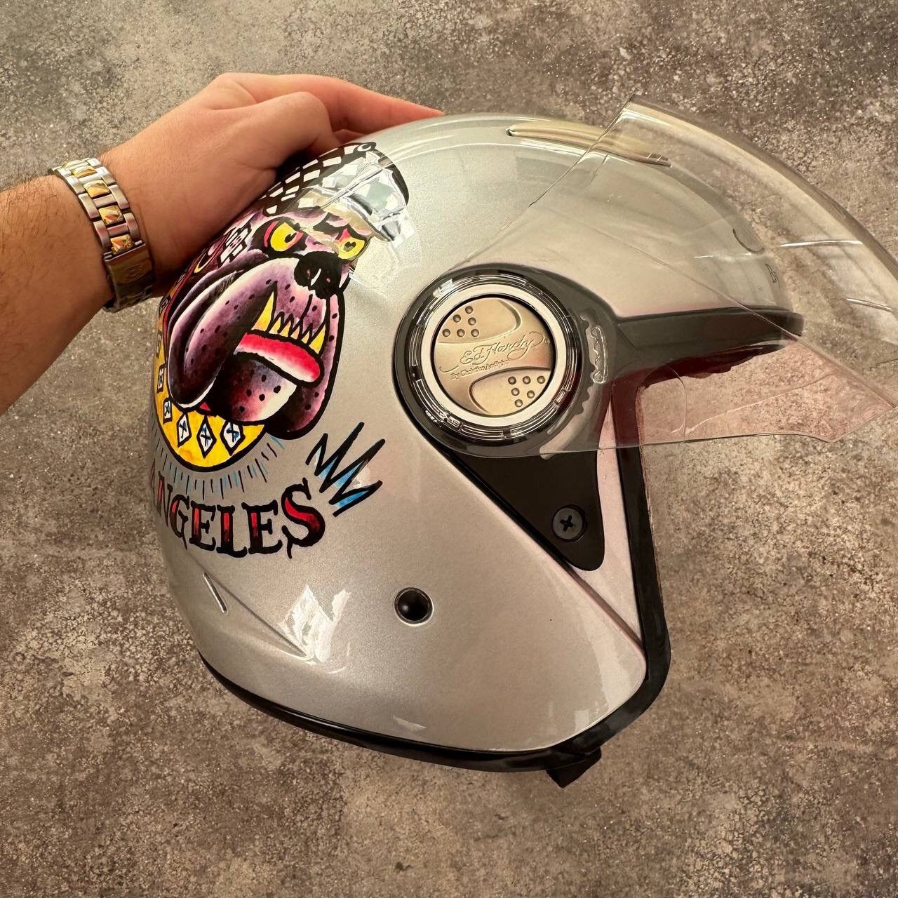 Ed Hardy Ed Hardy by Christian Audigier Vintage Motorcycle Helmet Size ONE SIZE - 3 Thumbnail