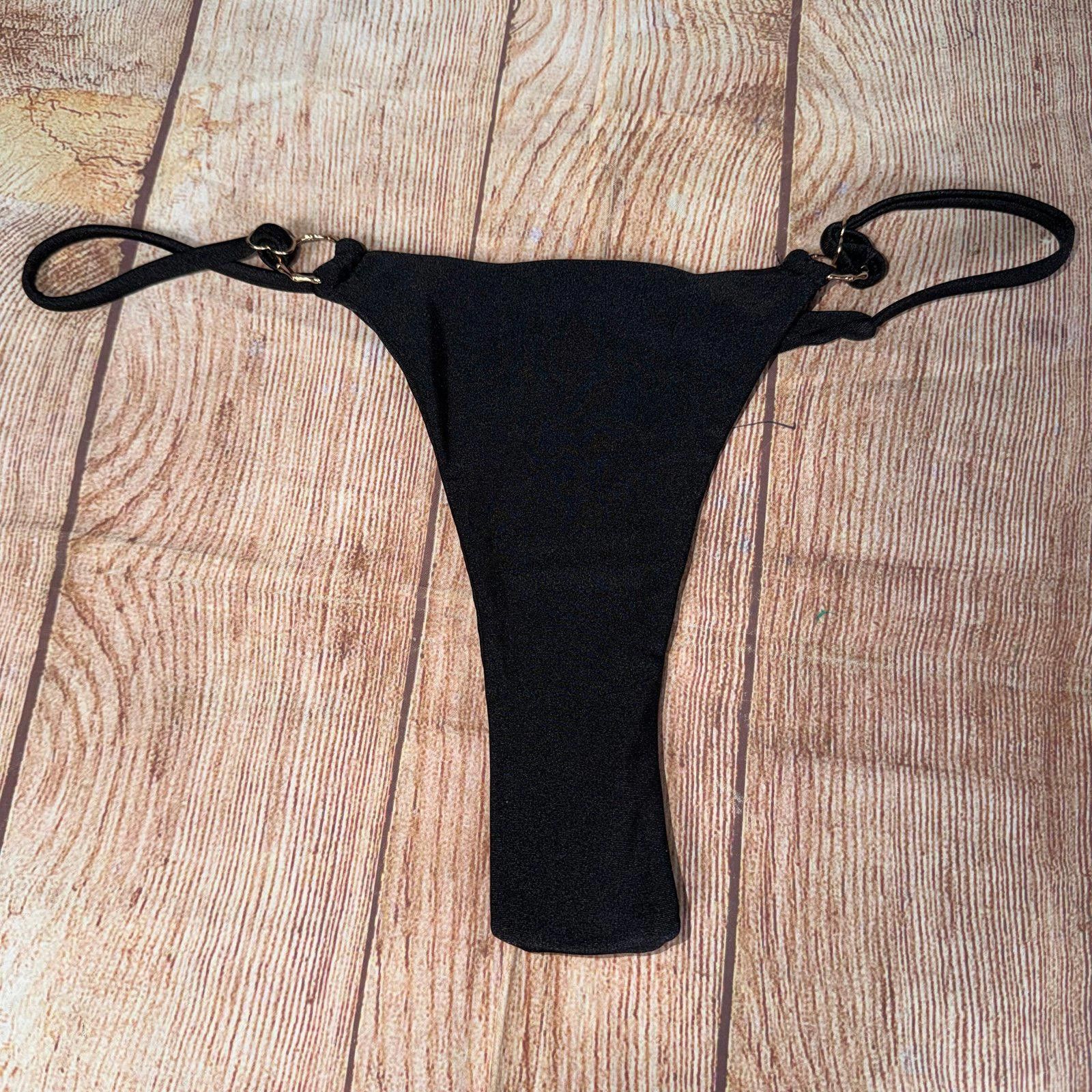Other Black Swimwear Bottom with Adjustable Straps Size Small NWOT Size ONE SIZE - 1 Thumbnail