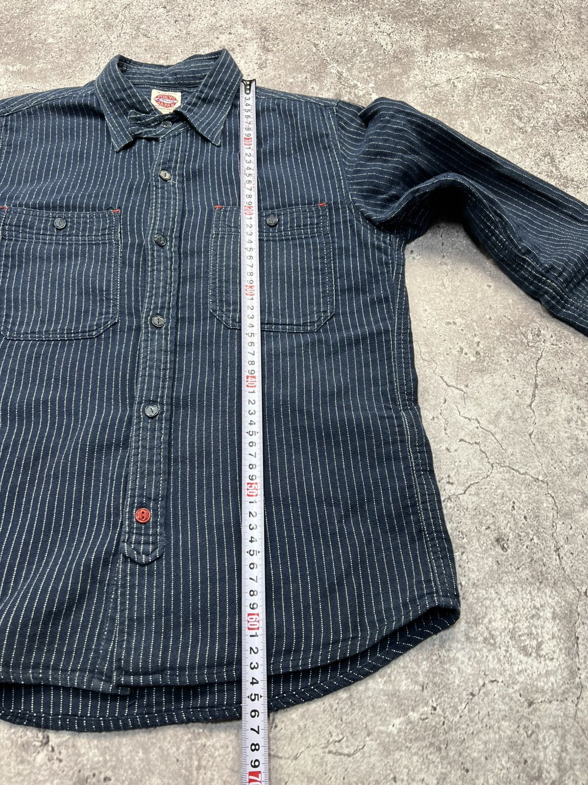 Edwin Vintage Edwin Blue Indigo Labour Workwear Docker Shirt Size US S / EU 44-46 / 1 - 7 Thumbnail