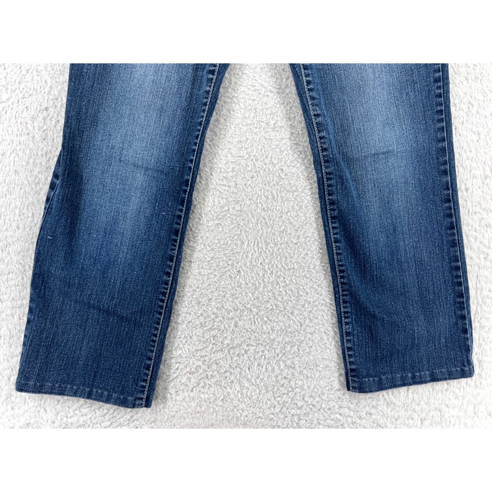 Vintage Style&co. Jeans Womens 8 Blue Denim Straight Leg 5-Pocket Design Bling Embroidered Logo Medium Wash Fall X-Options Mens? Size 30" / US 8 / IT 44 - 5 Thumbnail