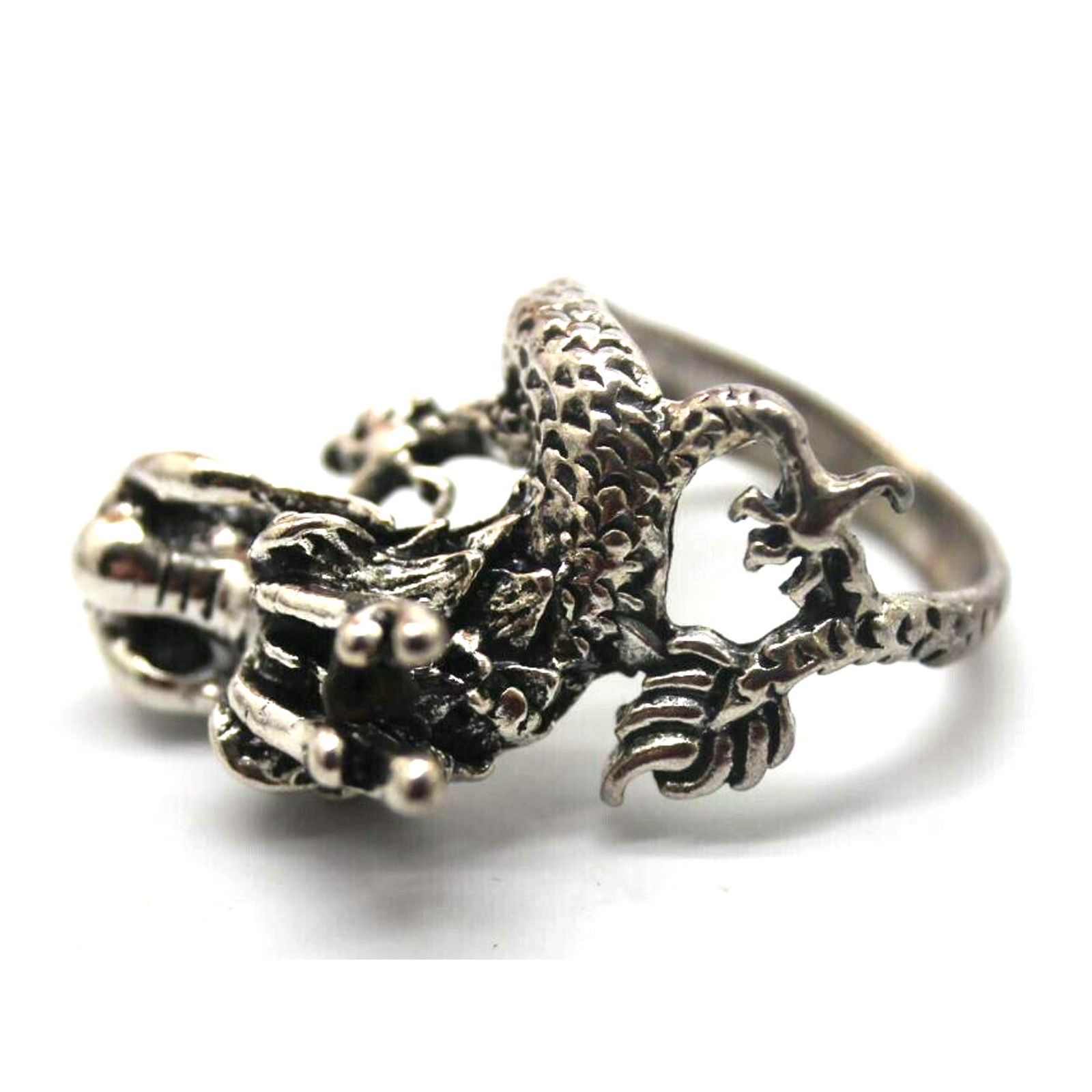 Other Silvertone Chinese Dragon Ring • Size 11 Size ONE SIZE - 3 Thumbnail