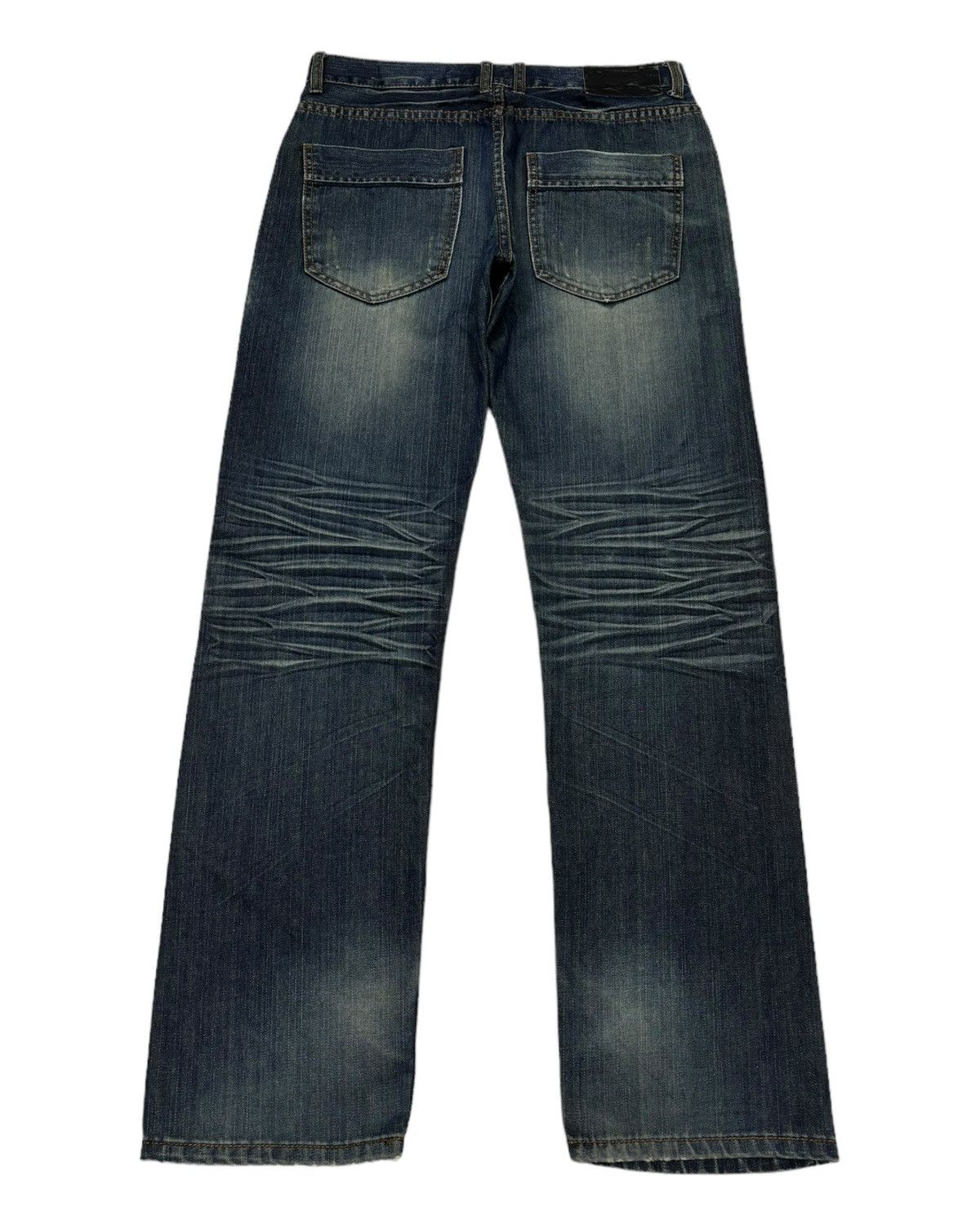 14th Addiction 1990s DIVINER CLAW MARK DISTRESSED DENIM PUNK JEANS Size US 32 / EU 48 - 2 Thumbnail