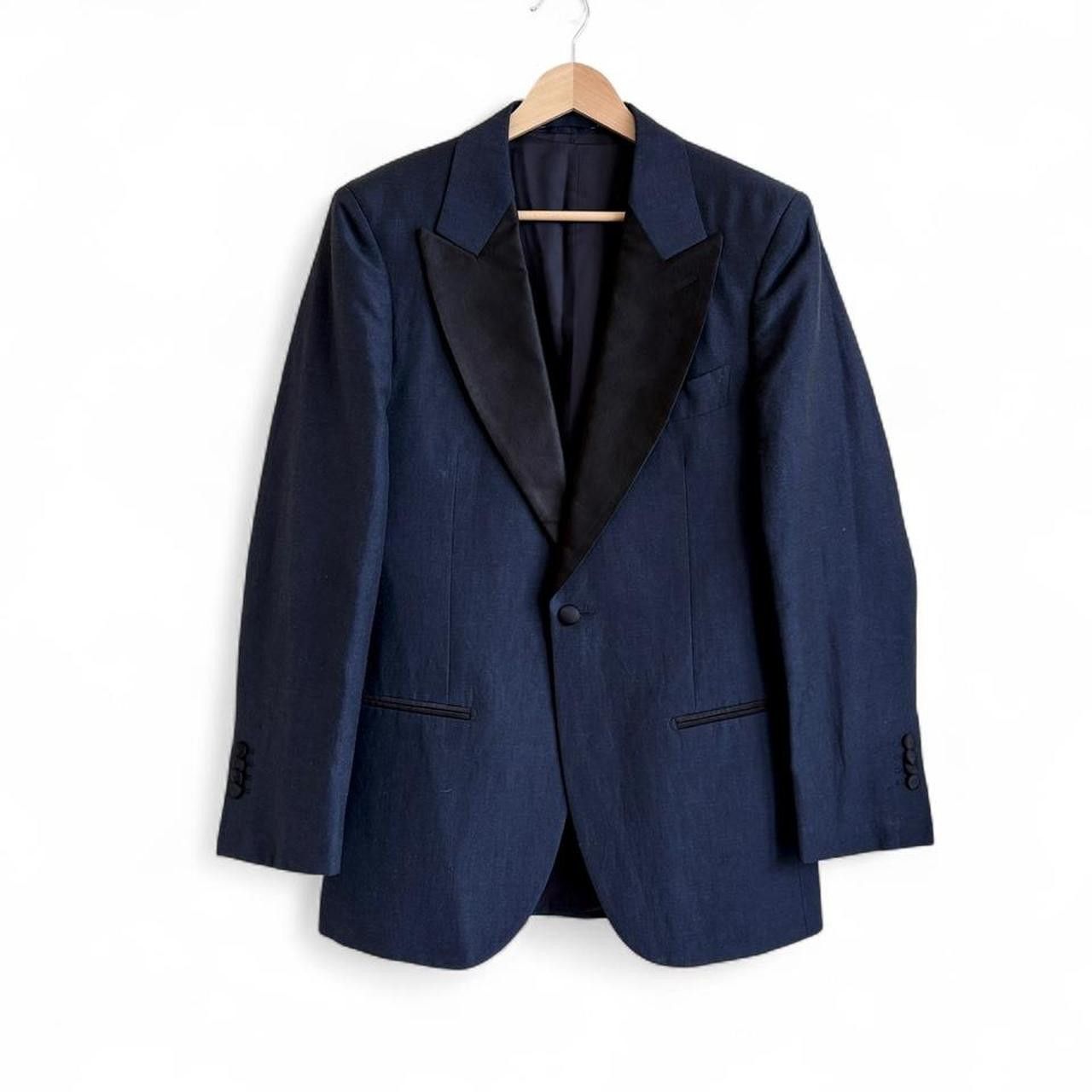Suitsupply SuitSupply Blue Wool Linen Tuxedo Jacket & Waistcoat 34R Size 34R - 1 Thumbnail