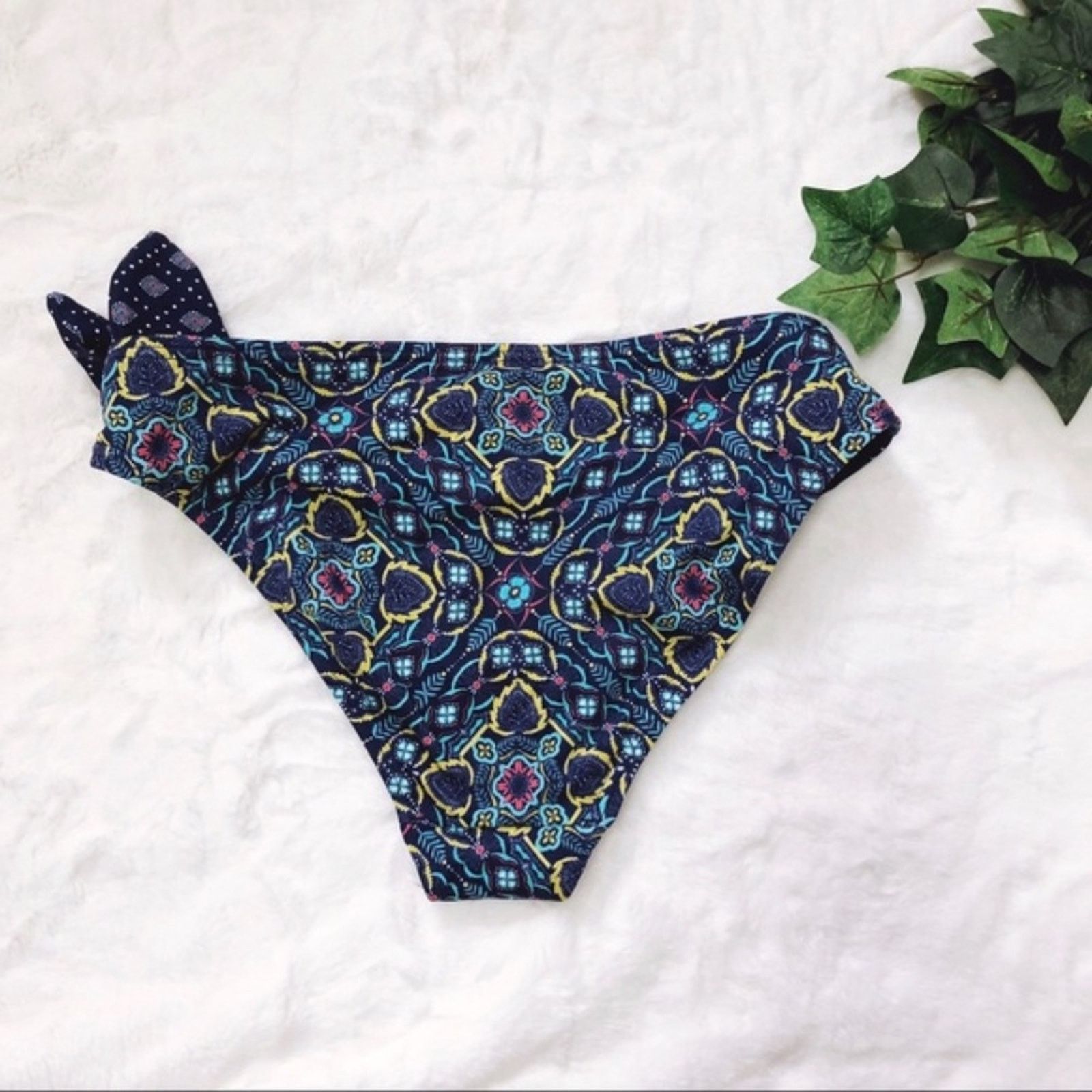 Loft LOFT Blue Beach Side Tie Hipster Bikini Bottom Size US 28 / EU 44 - 7 Thumbnail