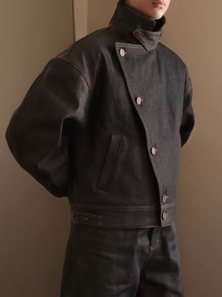 Japanese Brand Dark Denim Jacket Size US M / EU 48-50 / 2 - 1 Thumbnail