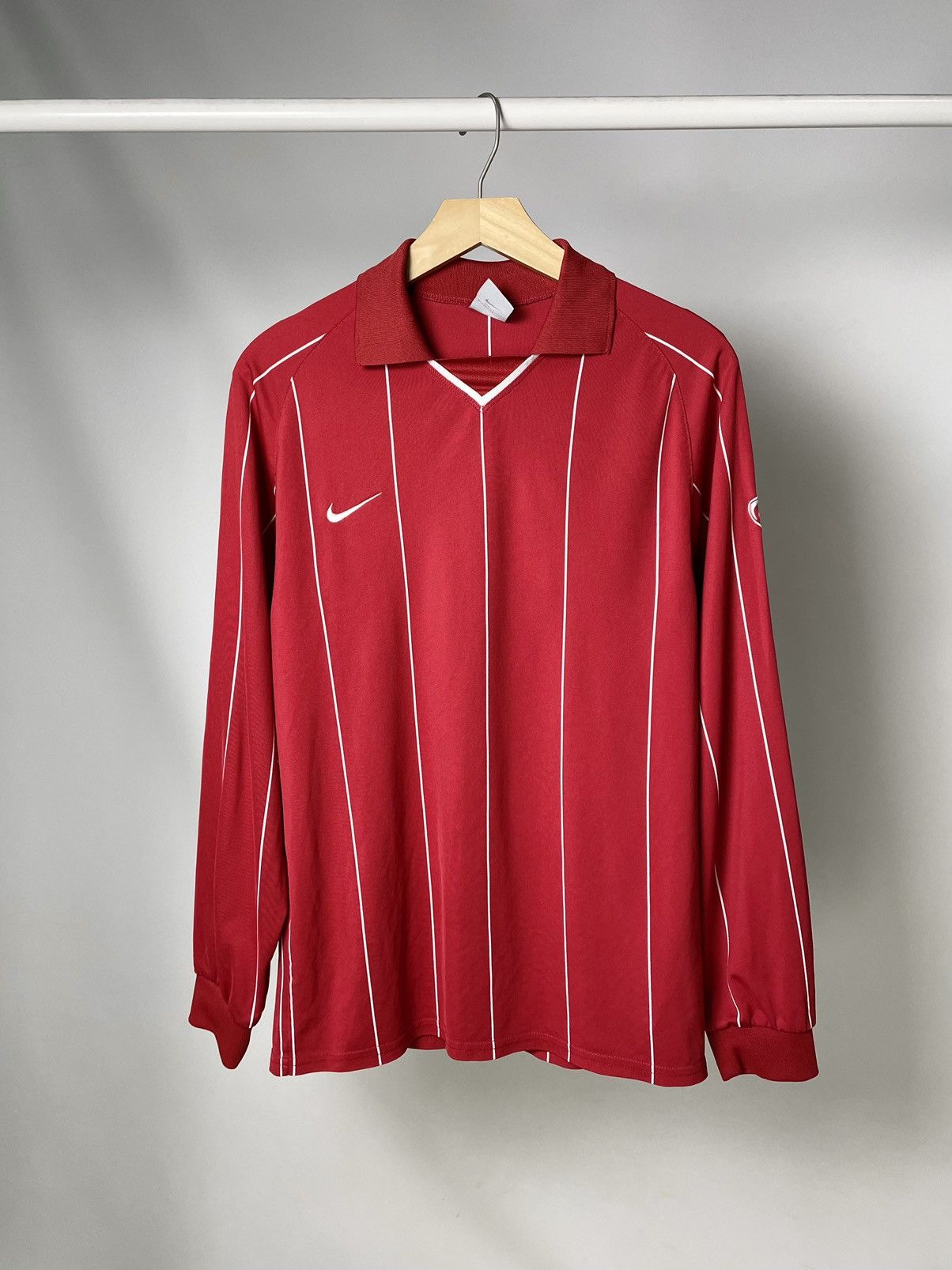 Nike Nike Vintage 🍒 Striped red Jersey long sleeve tee shirt t Size US S / EU 44-46 / 1 - 2 Thumbnail