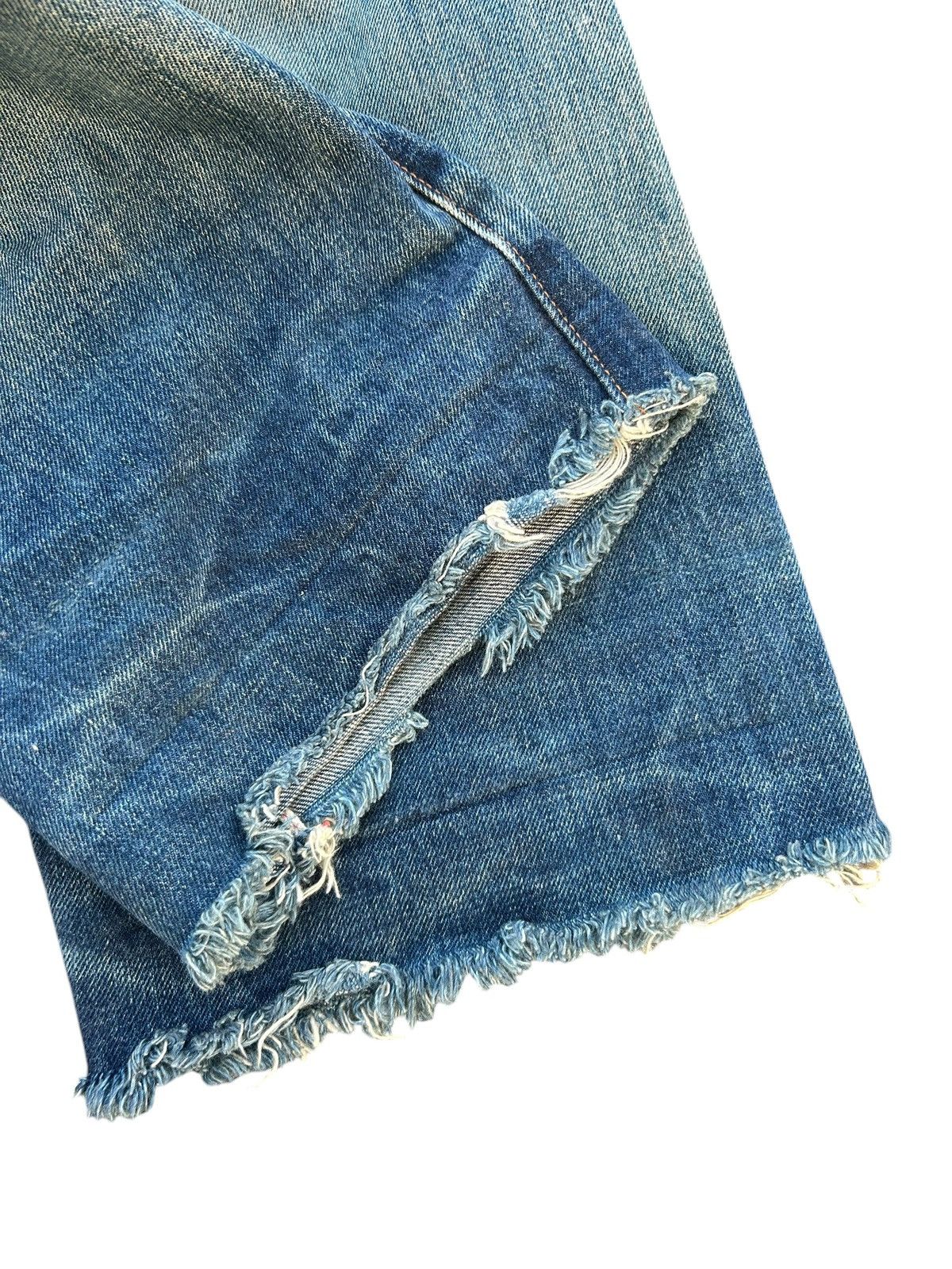Japanese Brand × Kapital × Vintage Vintage Levis Selvedge BigE Distressed Short Denim Jeans Size US 31 - 14 Thumbnail