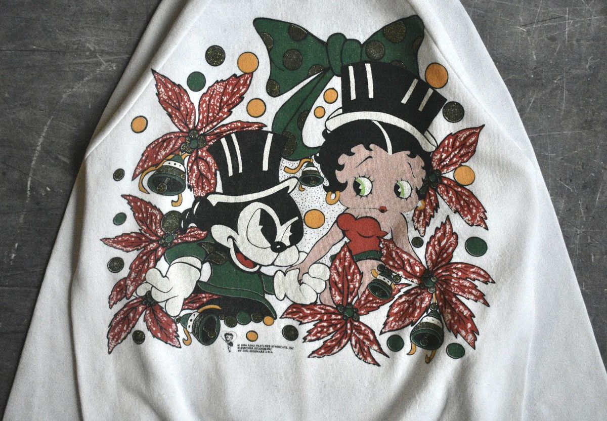 Vintage Vintage Betty Boop X Felix the Cat Christmas Sweatshirt (M) Size US L / EU 52-54 / 3 - 2 Thumbnail