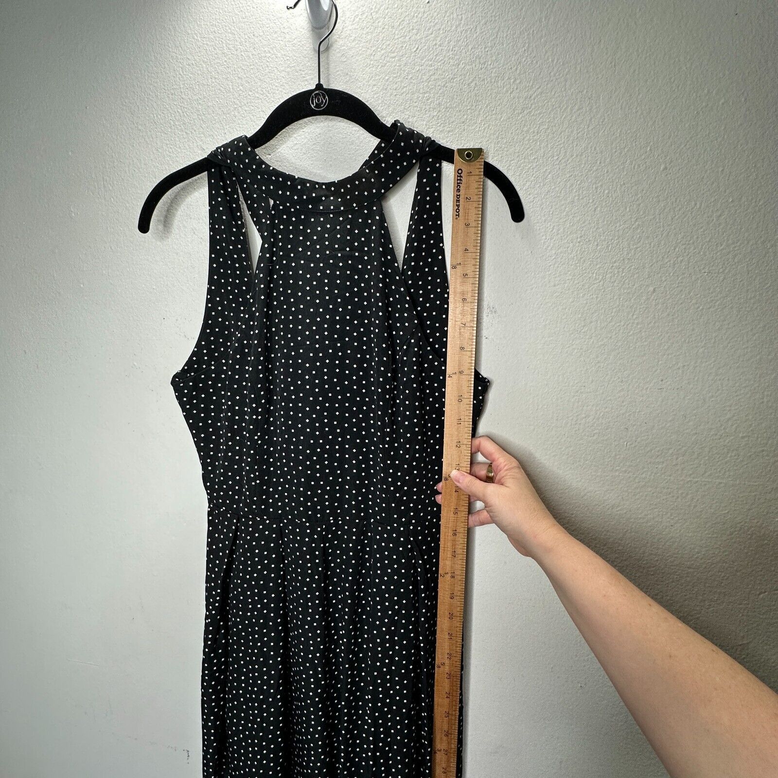 Other Audrey Halterneck Polka Dot Open Tie Back Pleat Leg Jumpsuit Size 27" / US 4 / IT 40 - 13 Thumbnail