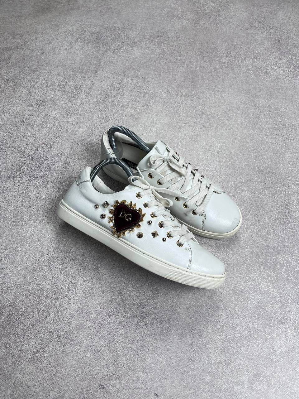 Designer × Dolce & Gabbana × Vintage VINTAGE DOLCE&GABBANA LOW LEATHER HEART SHOES Y2K 39 Size US 6.5 / EU 39-40 - 3 Thumbnail