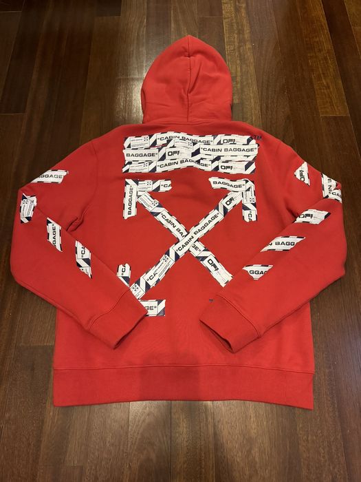 Off white best sale cabin luggage hoodie