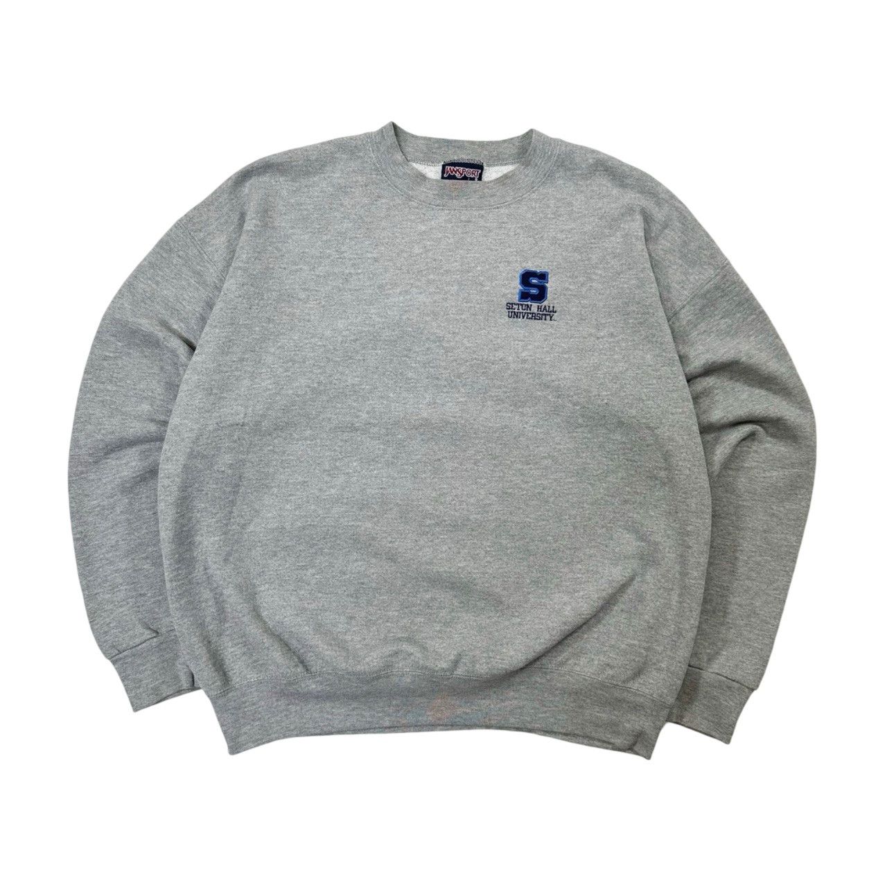 Vintage Vintage 90s Seton Hall University Patch College Sweater Size US XL / EU 56 / 4 - 1 Thumbnail