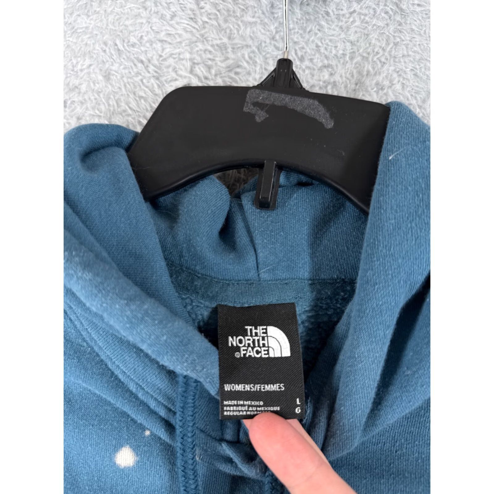 The North Face The North Face Hoodie Womens L Blue Pullover Hoodie Pockets Logo Cotton Sweatshirt Regular Fit Size L / US 10 / IT 46 - 7 Thumbnail