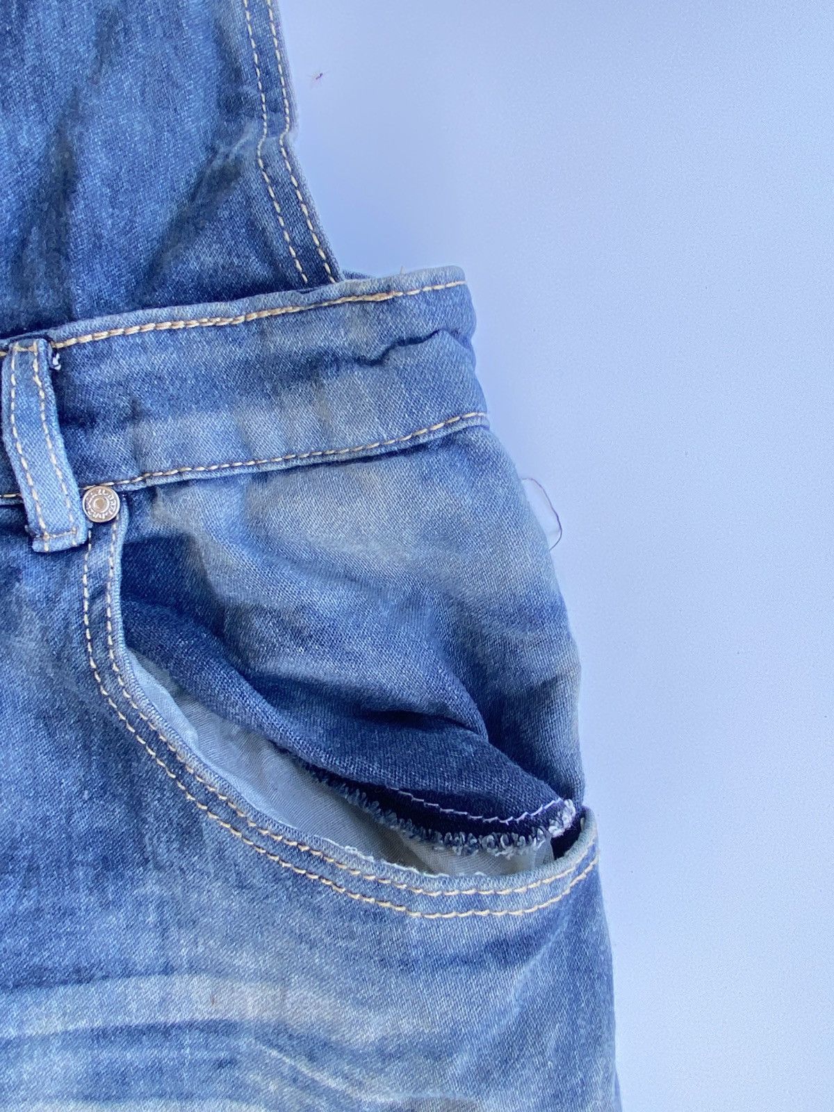 Other Vintage Blue Denim Dungarees Pocket Pullover Jumper Size S Size 27" / US 4 / IT 40 - 6 Thumbnail