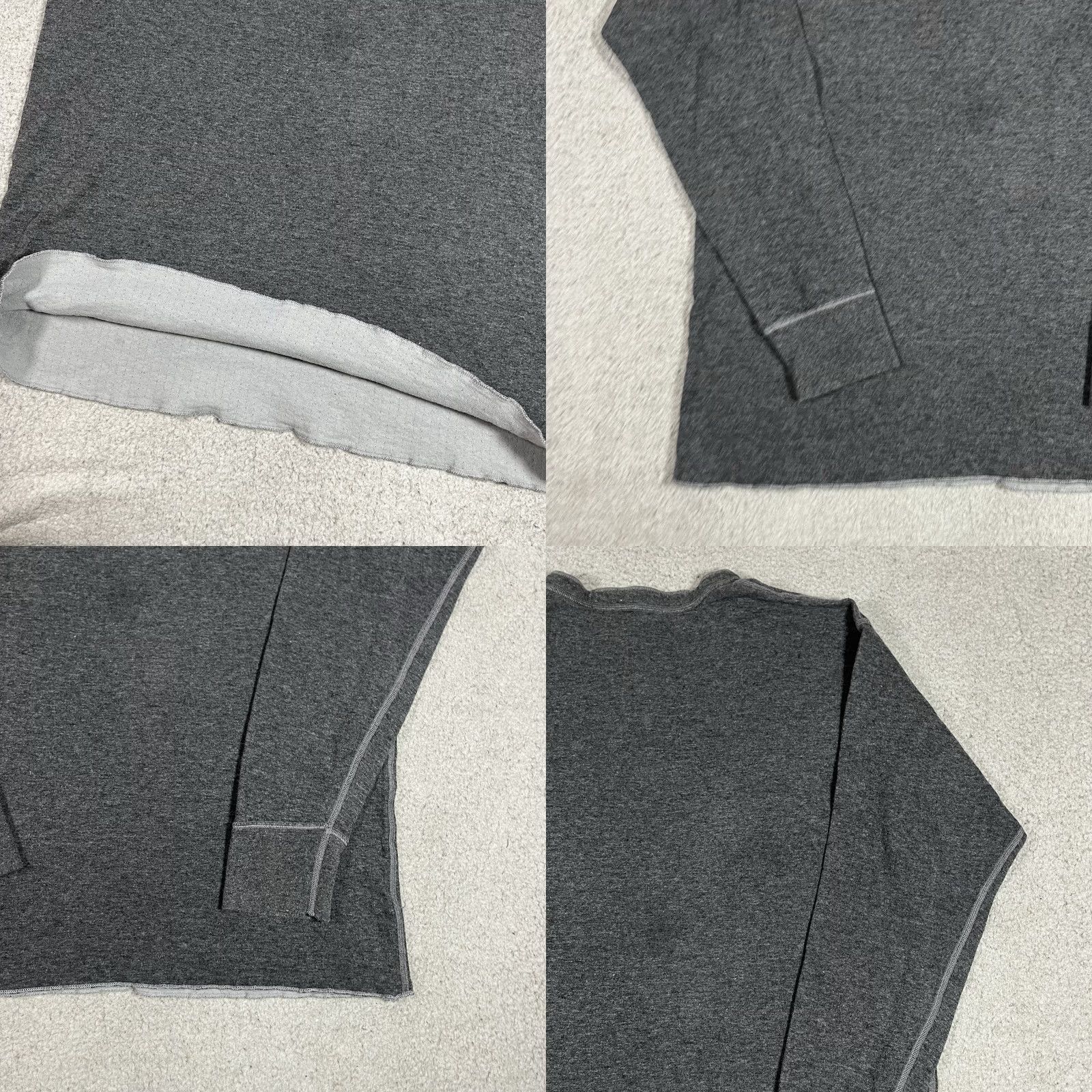 Vintage LL Bean Shirt Mens XL Gray Henley River Driver Wool Long Sleeve Thermal 2 Layer 90s Classic Outdoor Preppy Mens Size US XL / EU 56 / 4 - 9 Thumbnail