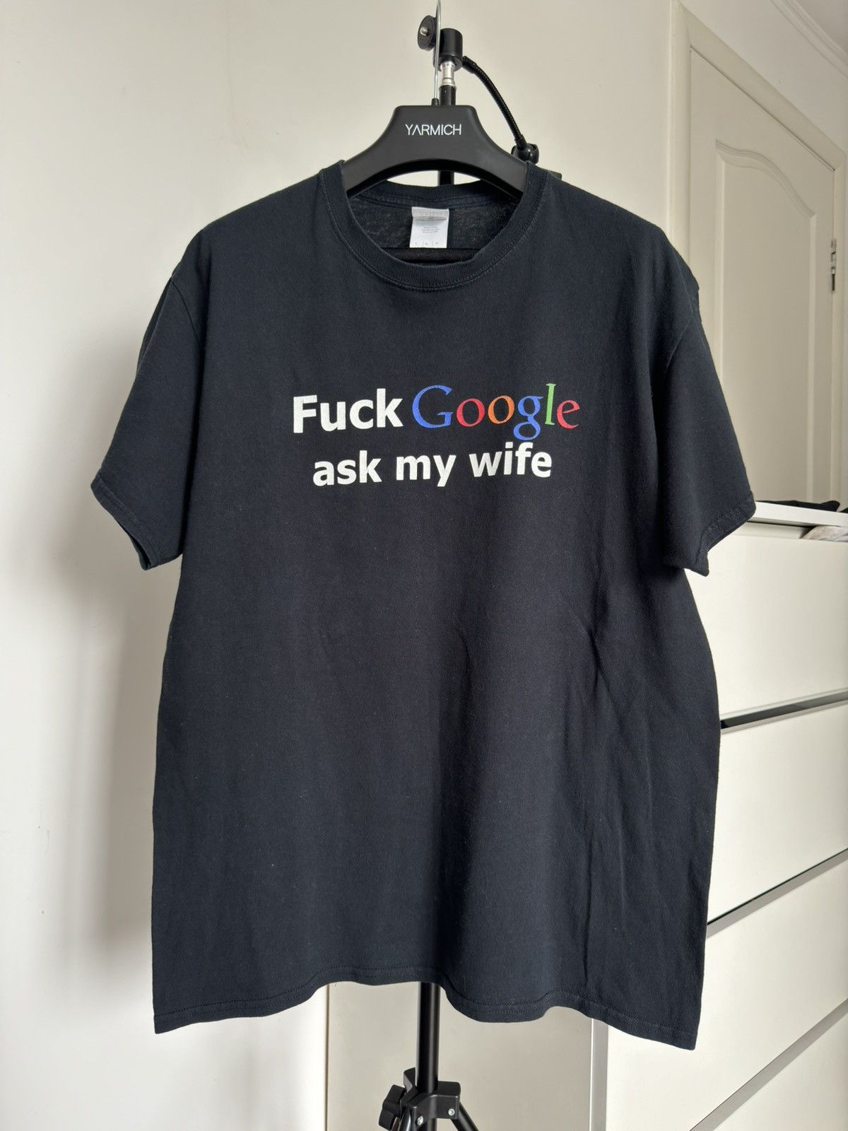 Vintage Vintage 2000s Fuck Google Ask My Wife T Shirt Tee | Grailed