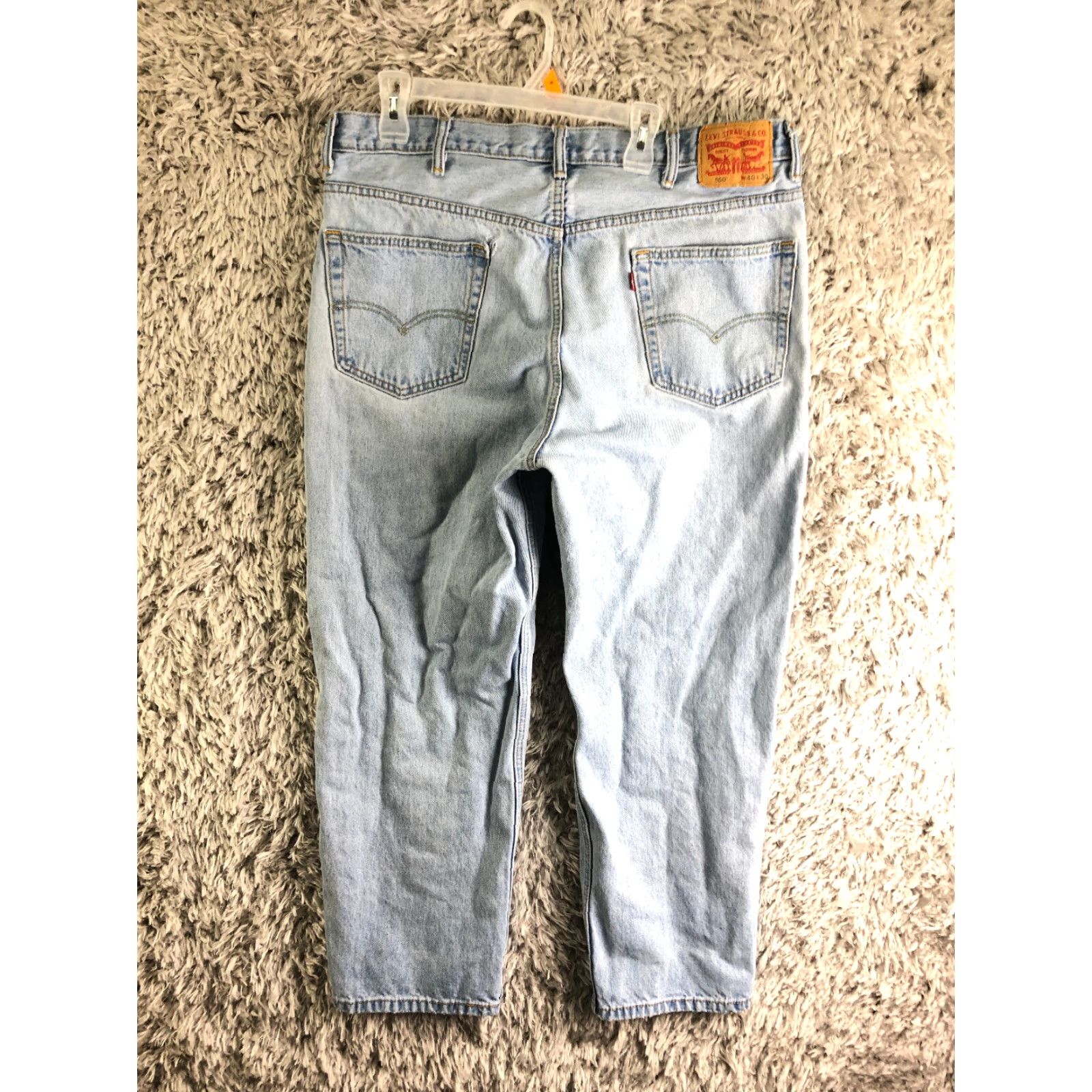Levi's Levi's 550 Jeans Straight Denim Blue Medium Wash Mens 40x30 Mid Rise 5-Pocket Regular Inseam 30" Size US 40 / EU 56 - 6 Thumbnail