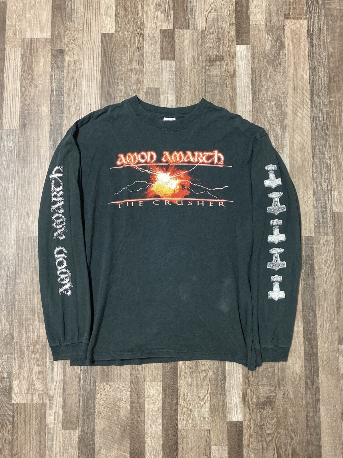 Band Tees Vintage Amon Amarth 2001 US Tour Longsleeve The Crusher Tee Size US XL / EU 56 / 4 - 2 Thumbnail