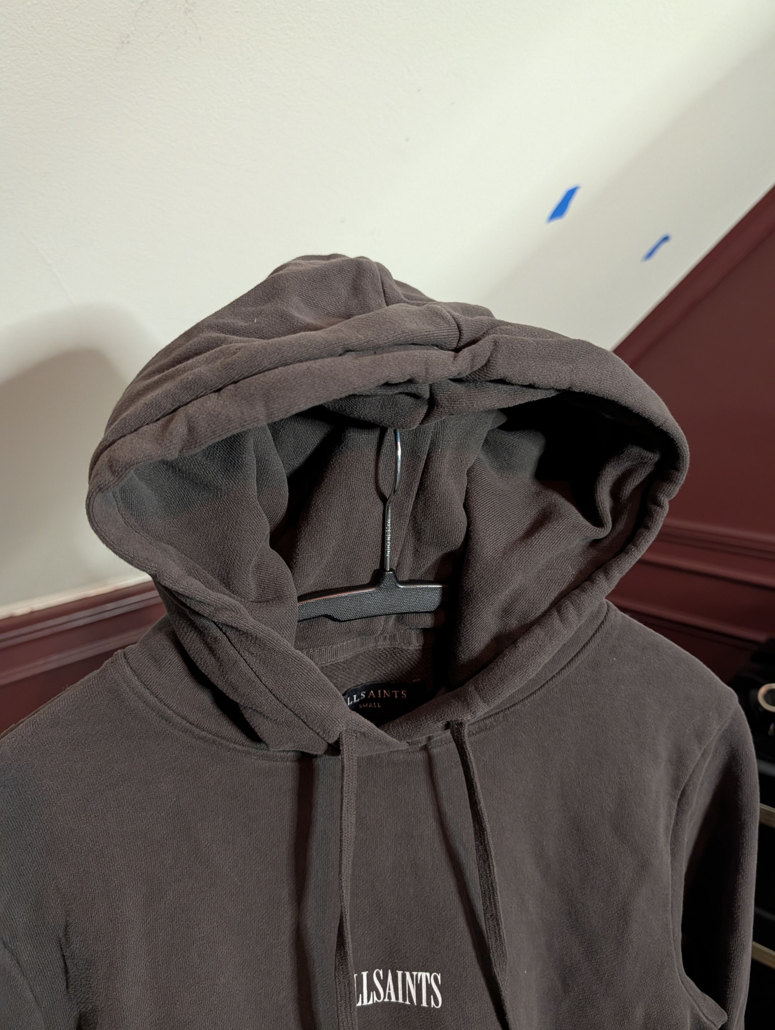 Allsaints Dark brown/gray Nirvana logo print pullover hoodie Small Size US S / EU 44-46 / 1 - 3 Thumbnail