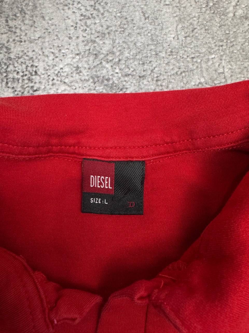 Diesel Diesel Men's Long Sleeve Polo Shirt Red Size L Size US L / EU 52-54 / 3 - 3 Thumbnail
