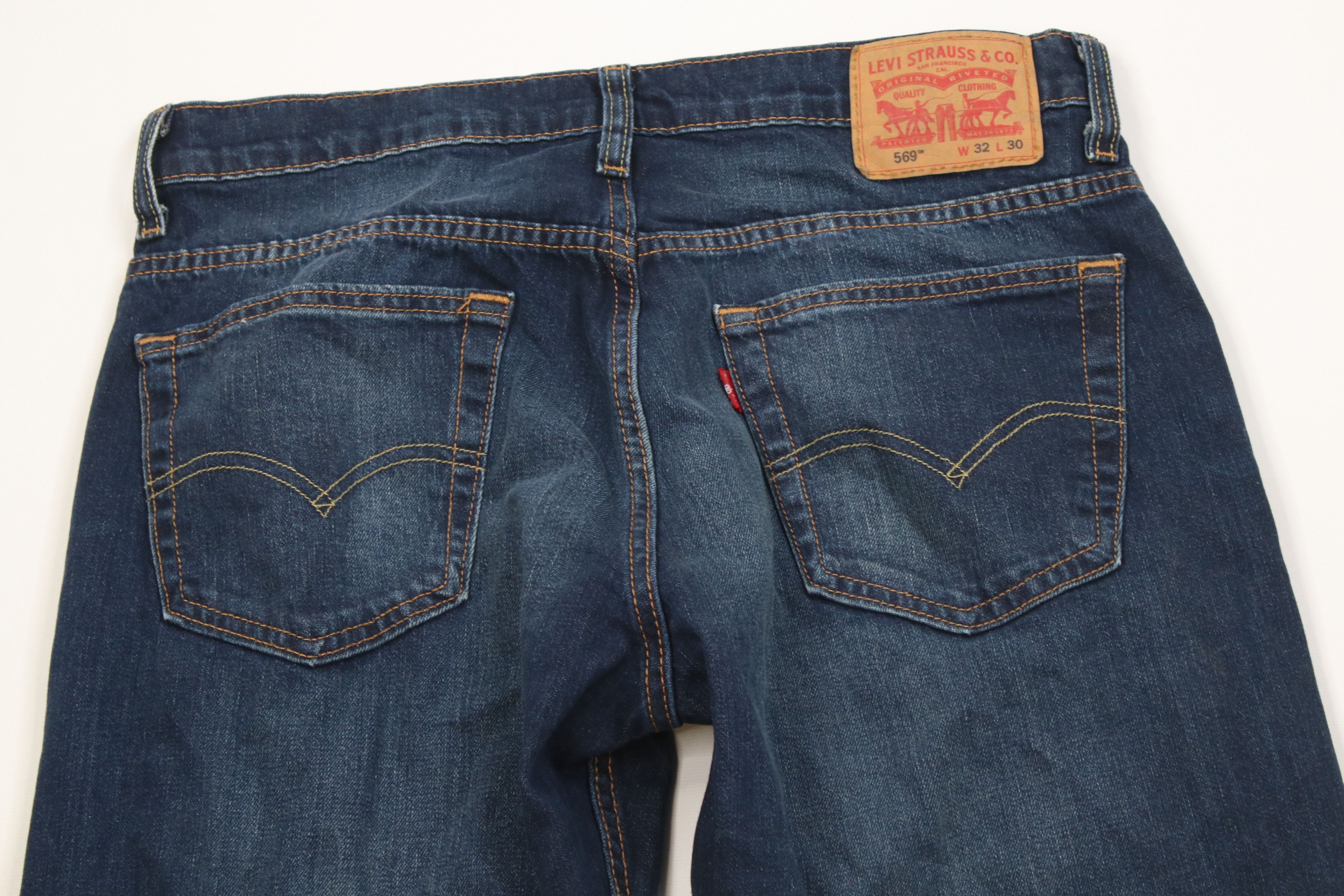 Levi's Vintage Y2K Levis 569 Straight Wide Leg Denim Jeans Blue Size US 32 / EU 48 - 10 Thumbnail