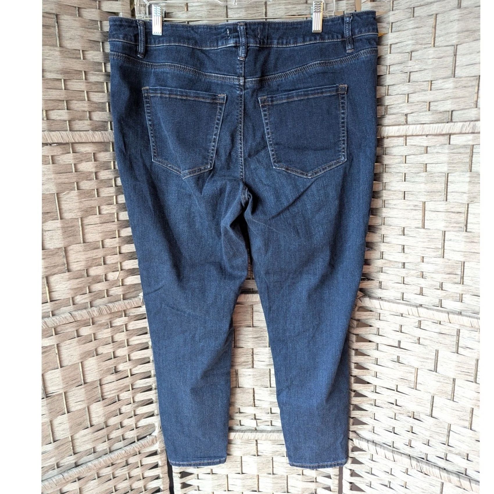 Vintage Lane Bryant Jeans Skinny Denim Dark Wash Mid Rise Super Stretch Womens 18W Jeans Size 40" / US 18 - 4 Thumbnail