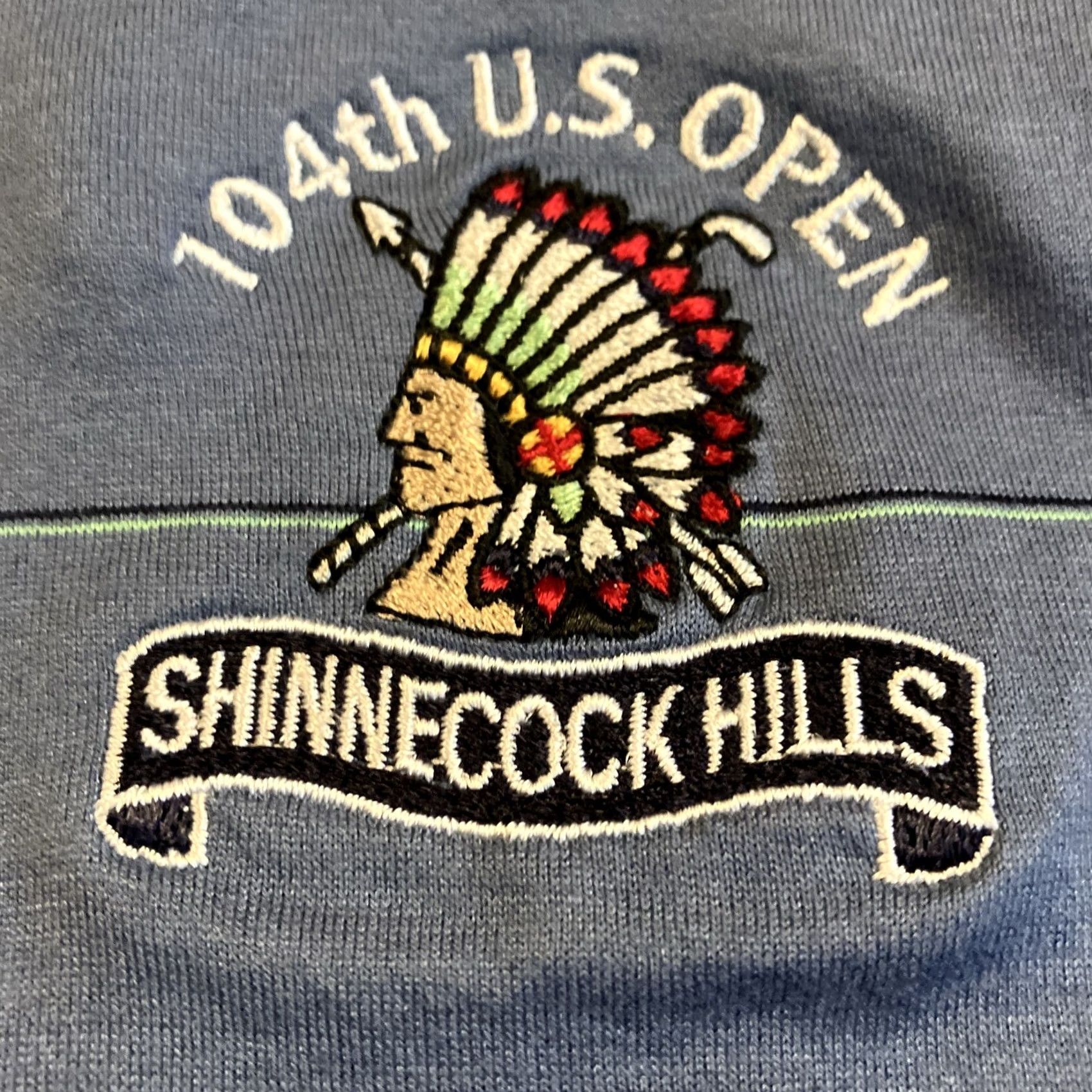 Vintage VINTAGE Ashworth 104th US Open Shinnecock Hills Cotton Blue Striped Polo Golf L Men Size US L / EU 52-54 / 3 - 2 Thumbnail