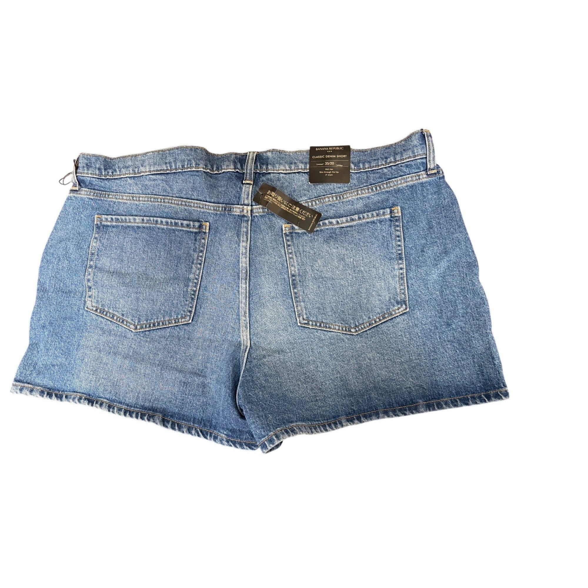 Banana Republic Banana Republic Classic Denim Shorts 35/20 Mid Rise Slim Fit Size 35" - 5 Thumbnail