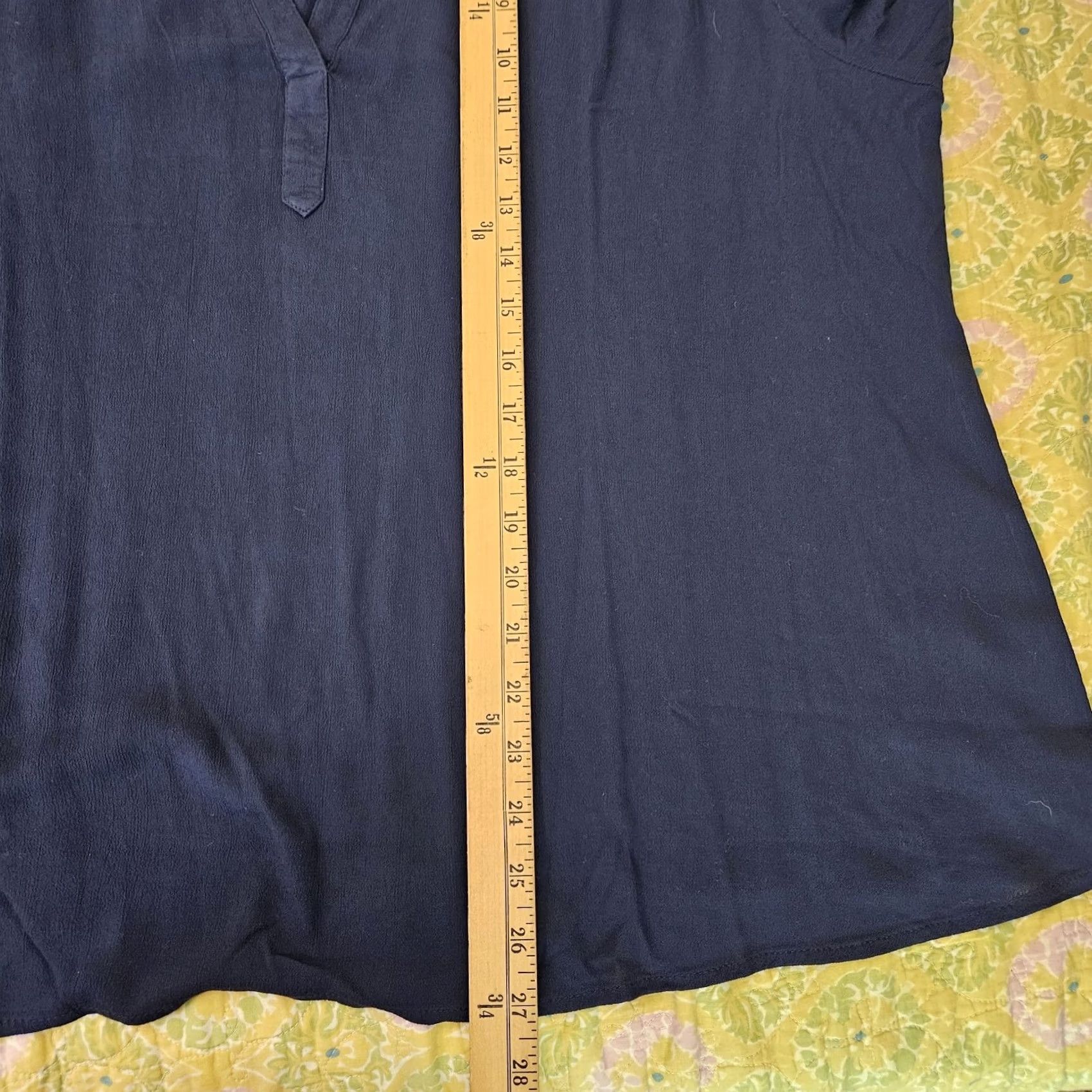 Vintage STYLE & Co. Industrial Blue V-Neck Peasnt Women's Blouse Size 2X Size XXL / US 16-18 / IT 52-54 - 8 Thumbnail