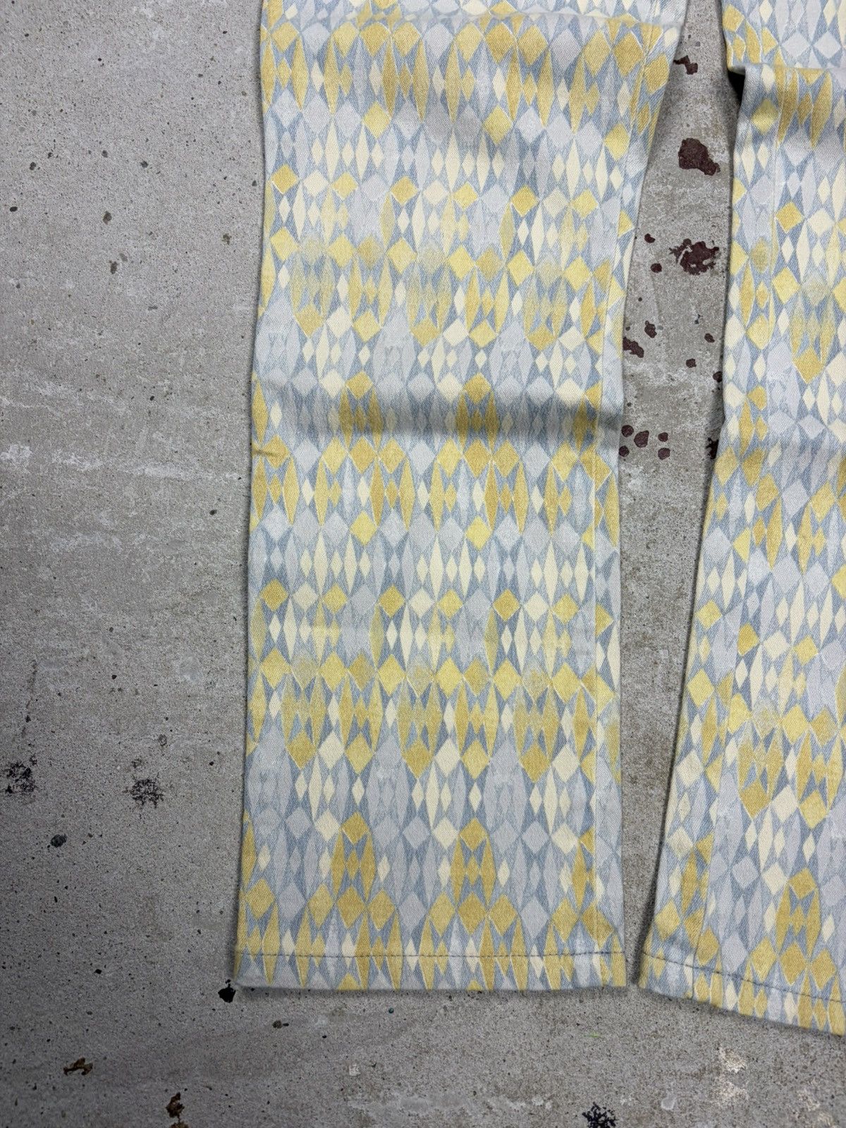 Roberto Cavalli Vintage 1990s Roberto Cavalli Jeans Geometric Abstract Size 24" / US 00 / IT 34 - 3 Thumbnail