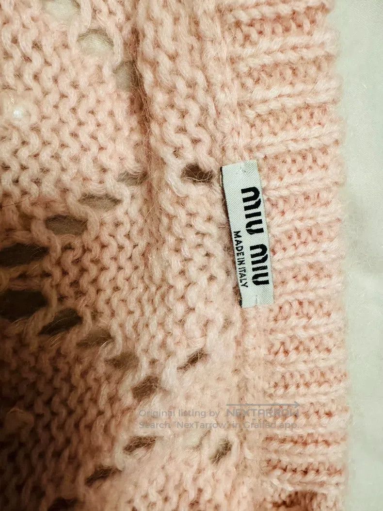 Miu Miu Miu Miu 36 Naked pink cardigan sweater Size S / US 4 / IT 40 - 5 Thumbnail