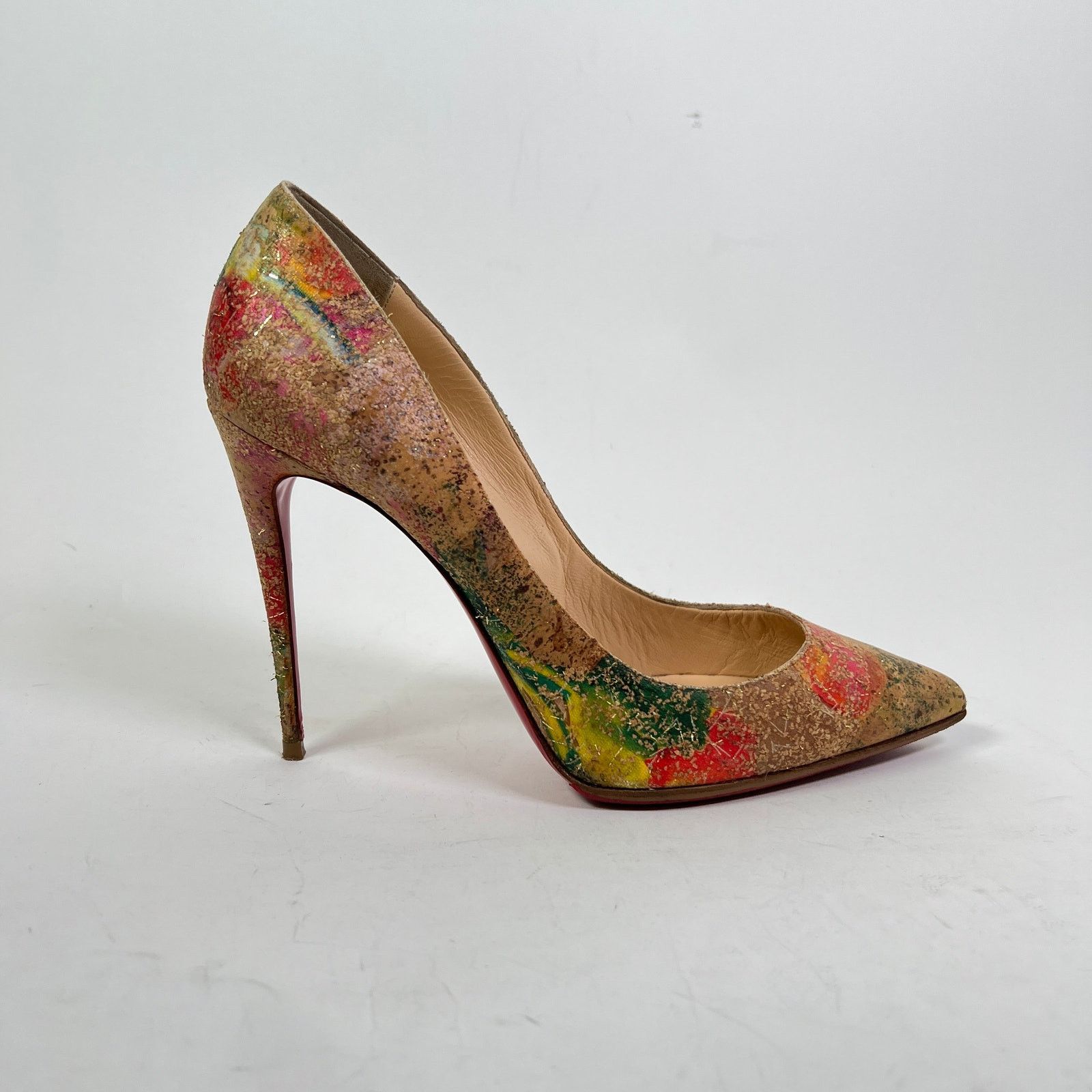 Christian Louboutin Christian Louboutin Blooming Cork Pigalle Follies 100 Heels Size US 8 / IT 38 - 1 Thumbnail