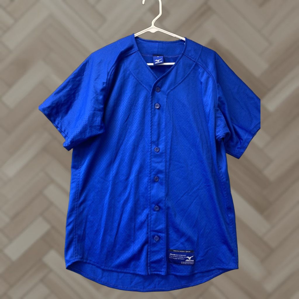 Mizuno Mizuno Womens Blue Solid Short Sleeve Tunic Shirt Size M Adult Regular V-Neck Button-Up Casual Shirt Size M / US 6-8 / IT 42-44 - 1 Thumbnail