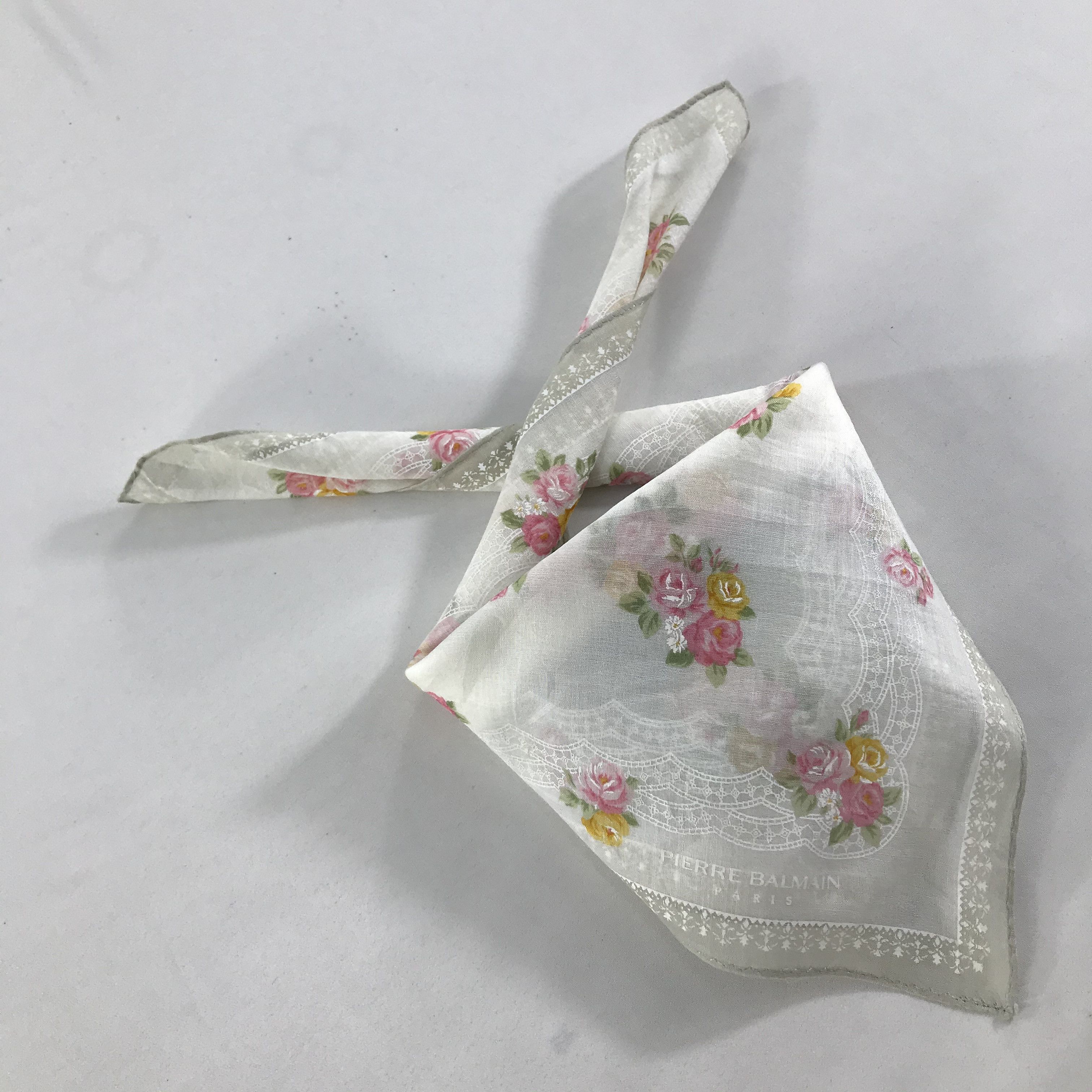 Pierre Balmain × Vintage Pierre Balmain Bandana / Handkerchief / Neckerchief - S1292 Size ONE SIZE - 4 Thumbnail